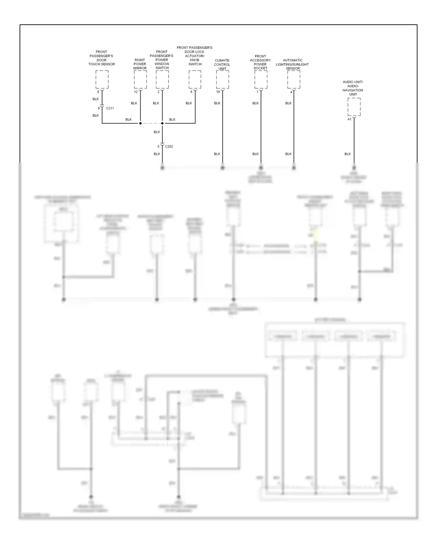 Wiring diagram motor rotor position sensor shield for Honda Civic IX facelift (2013-2016) (3 of 3)
