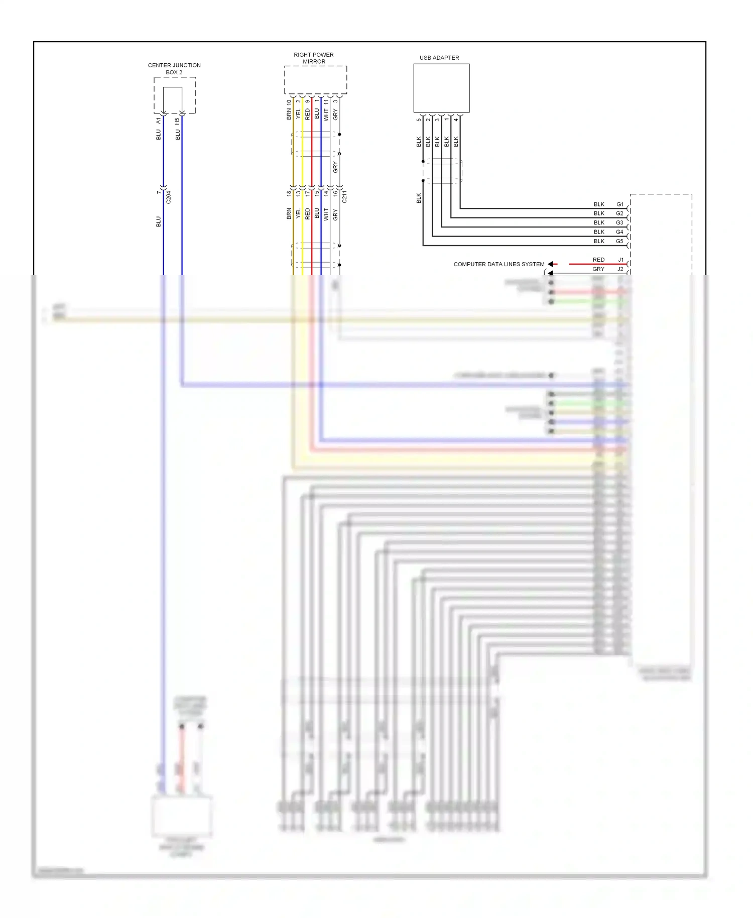 Wiring diagram navigation system for Honda Civic IX facelift (2013-2016) (2 of 10)