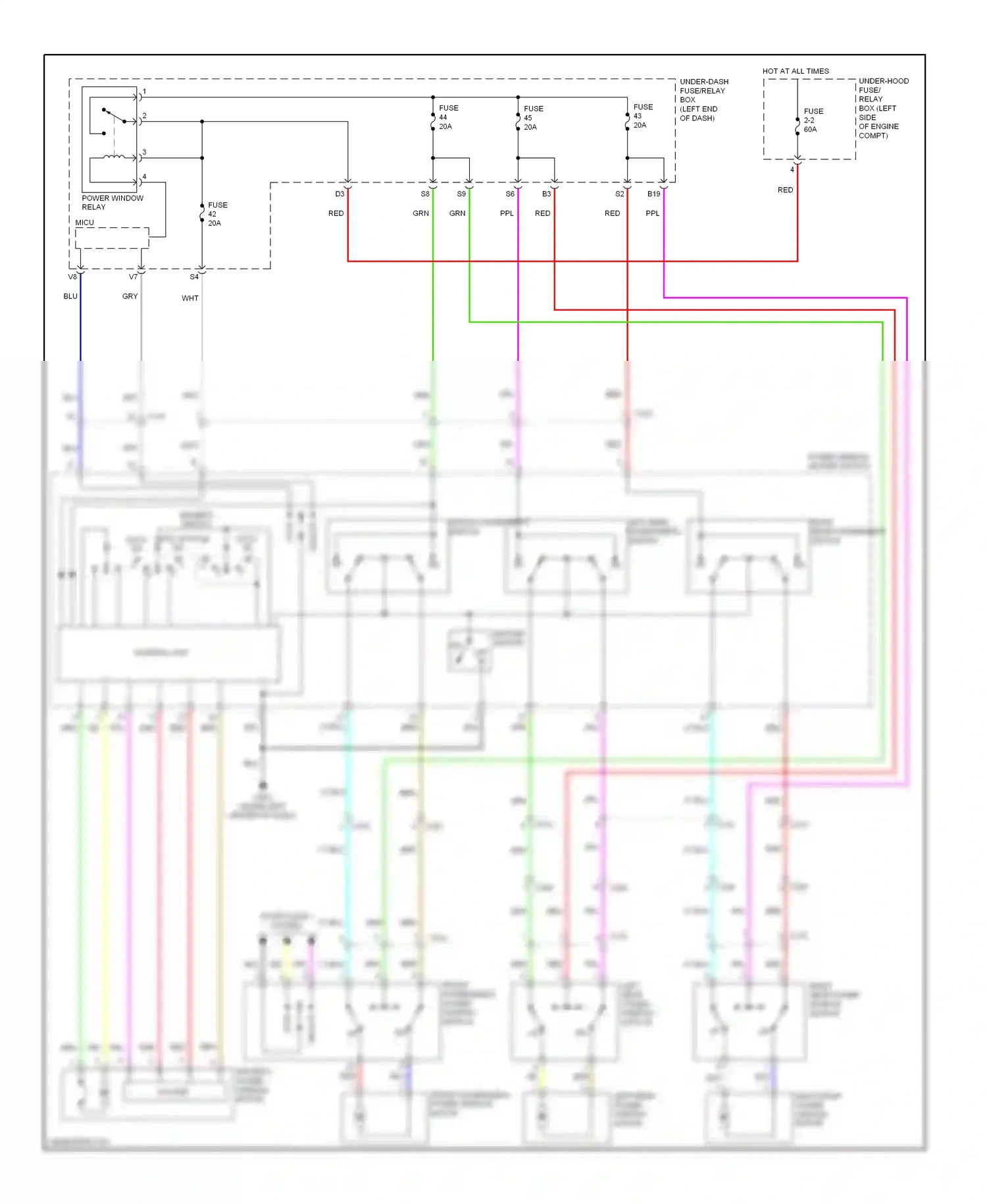 Wiring diagram on off for Honda Civic IX facelift (2013-2016) (3 of 3)