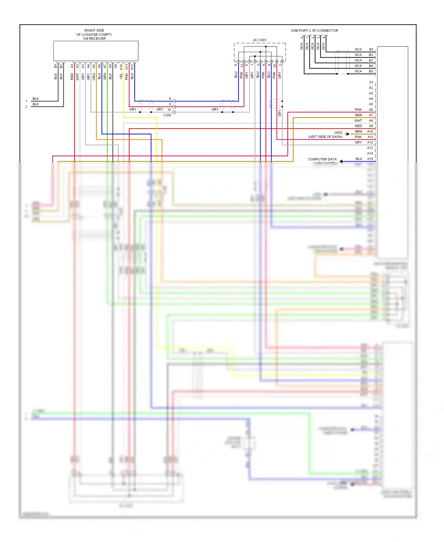 Wiring diagram pnk computer data lines system for Honda Civic IX facelift (2013-2016) (3 of 6)