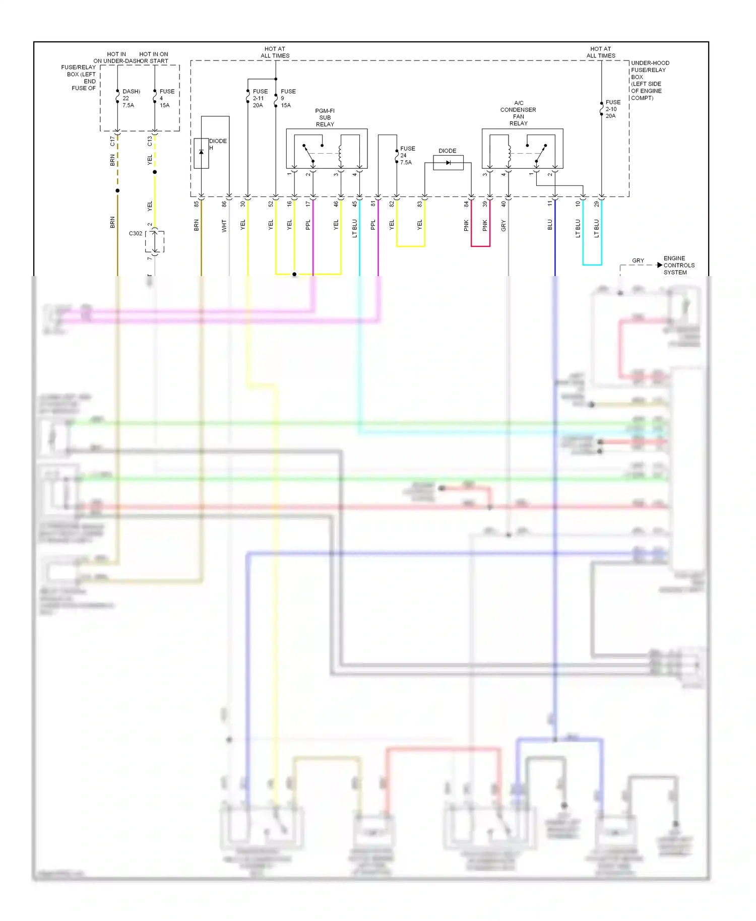 Wiring diagram pnk for Honda Civic IX facelift (2013-2016) (27 of 135)