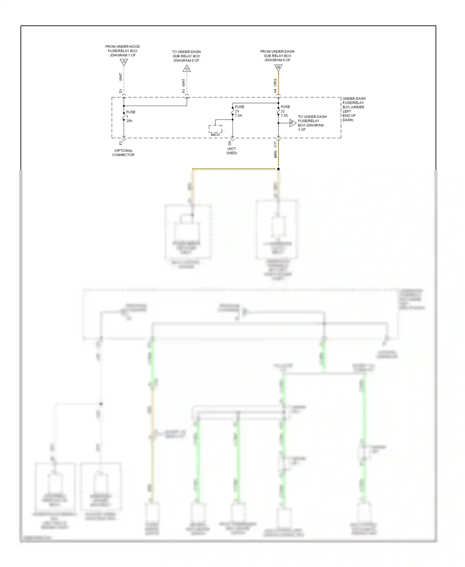 Wiring diagram power mirror switch for Honda Civic IX facelift (2013-2016) (4 of 5)