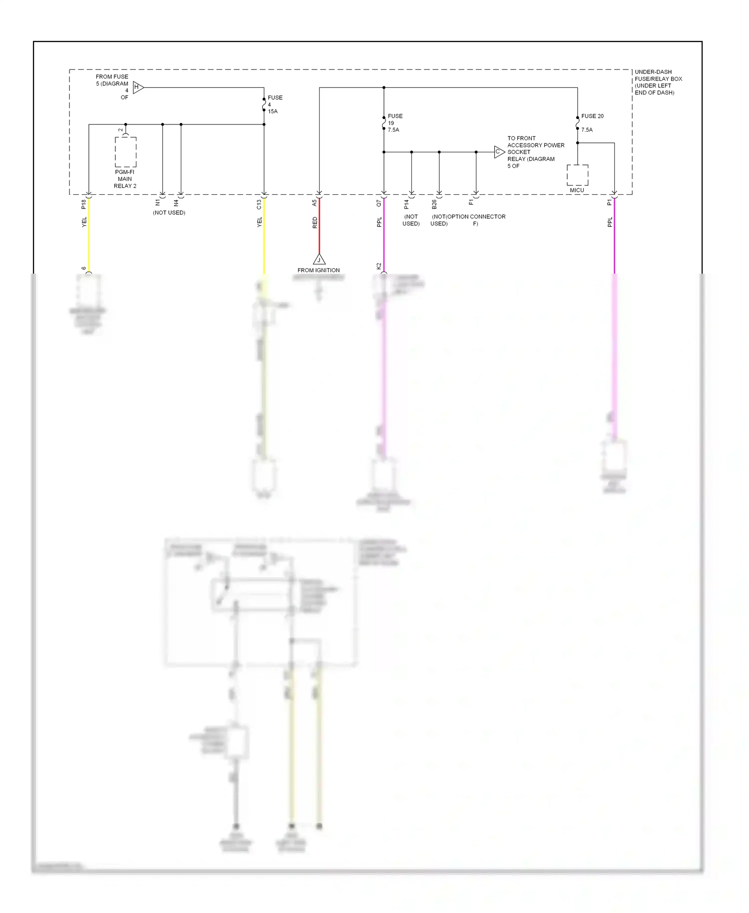 Wiring diagram red for Honda Civic IX facelift (2013-2016) (98 of 163)