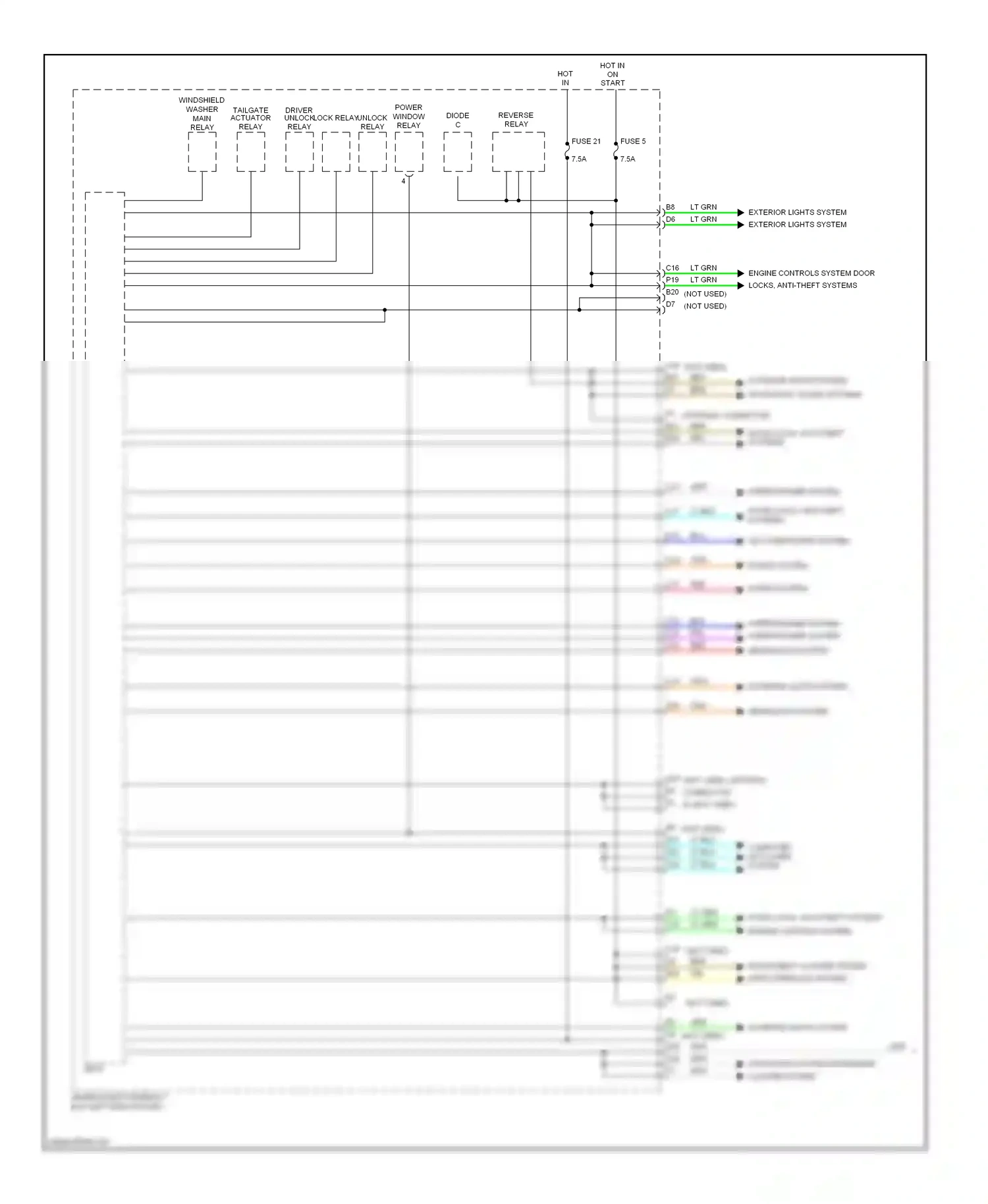 Wiring diagram red for Honda Civic IX facelift (2013-2016) (21 of 163)