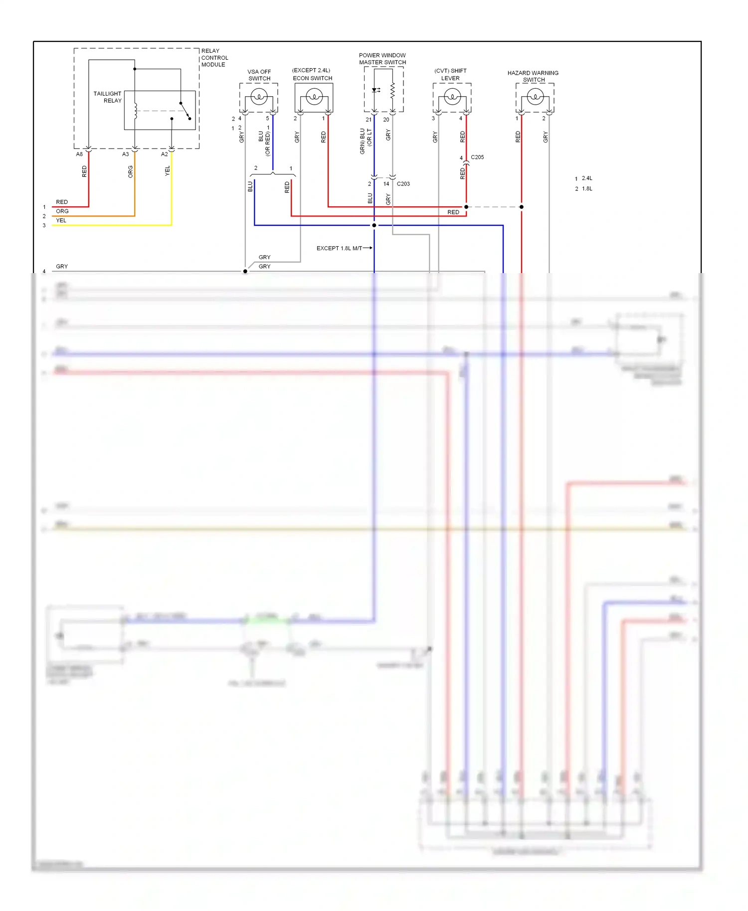 Wiring diagram red for Honda Civic IX facelift (2013-2016) (74 of 163)