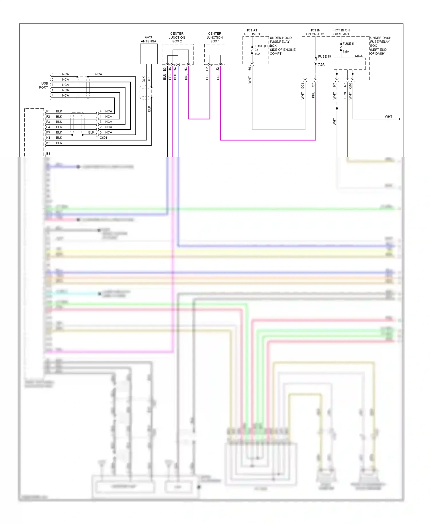Wiring diagram right tweeter for Honda Civic IX facelift (2013-2016) (2 of 7)