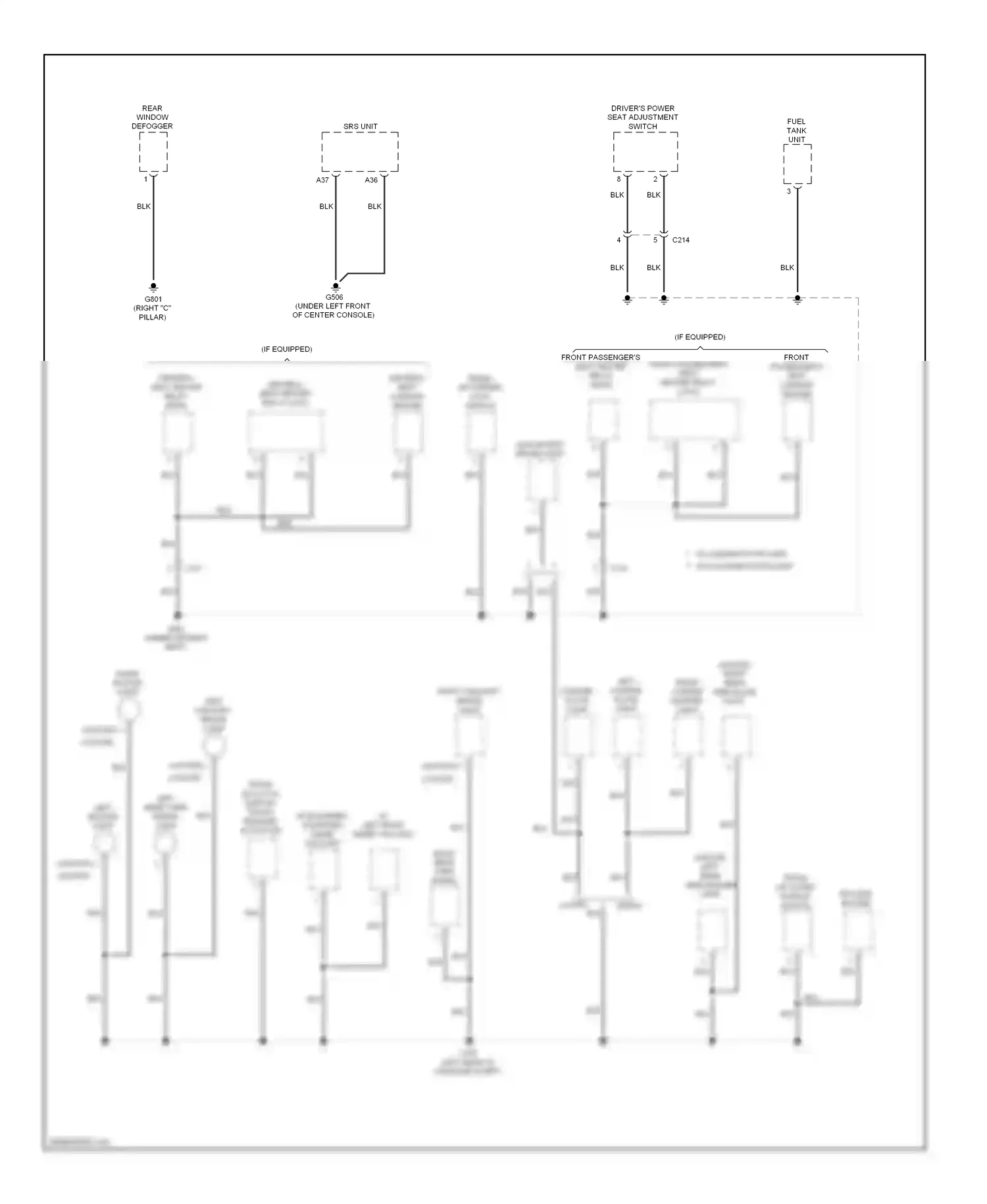 Wiring diagram srs unit for Honda Civic IX facelift (2013-2016) (1 of 6)