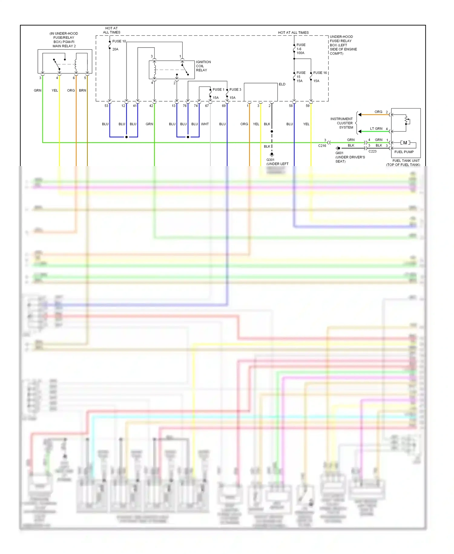 Wiring diagram tan for Honda Civic IX facelift (2013-2016) (2 of 16)