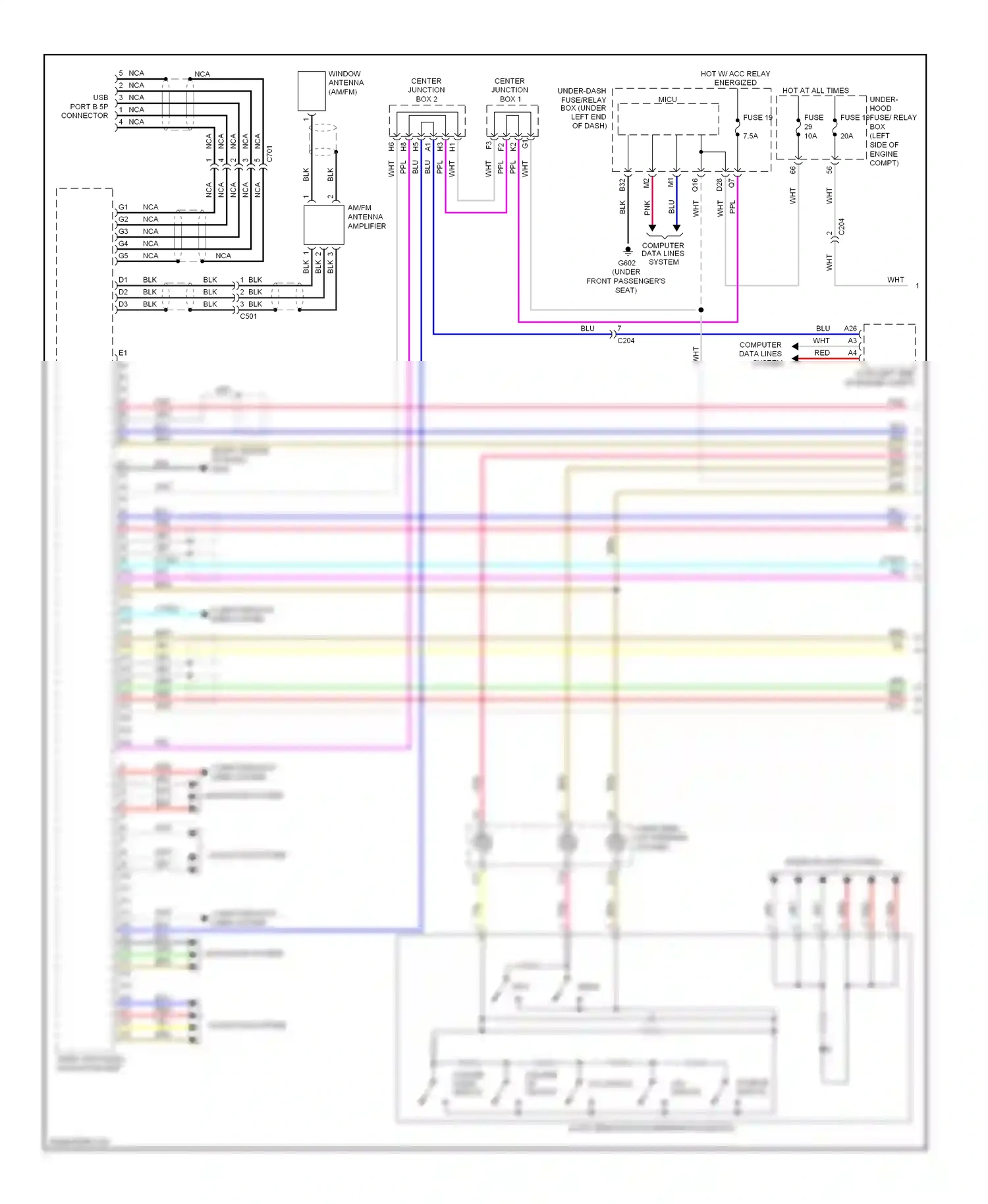 Wiring diagram volume down switch for Honda Civic IX facelift (2013-2016) (7 of 7)