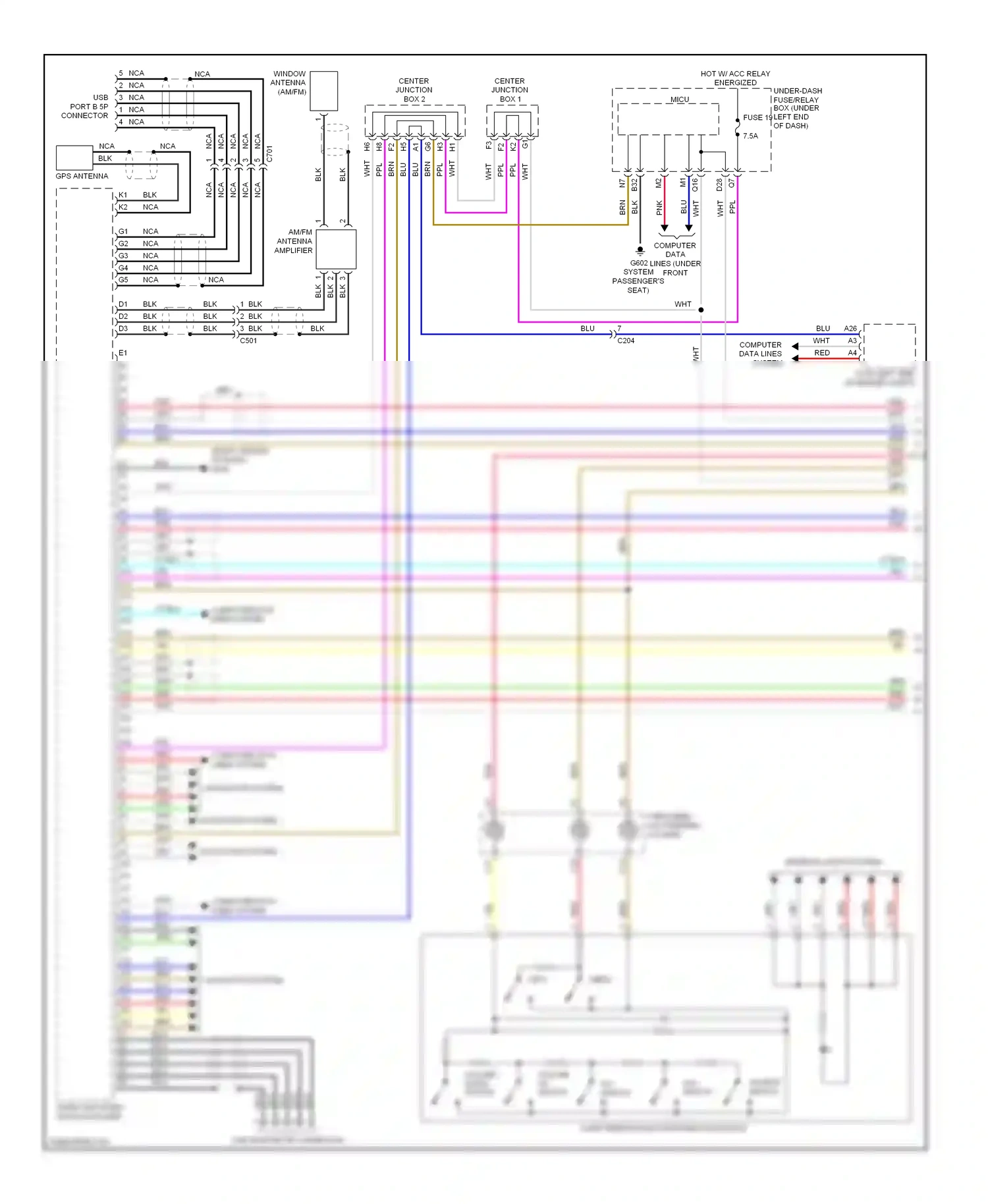 Wiring diagram volume down switch for Honda Civic IX facelift (2013-2016) (4 of 7)