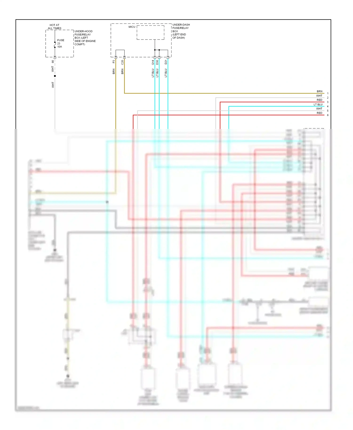 Wiring diagram w/o navigation for Honda Civic IX facelift (2013-2016) (1 of 4)
