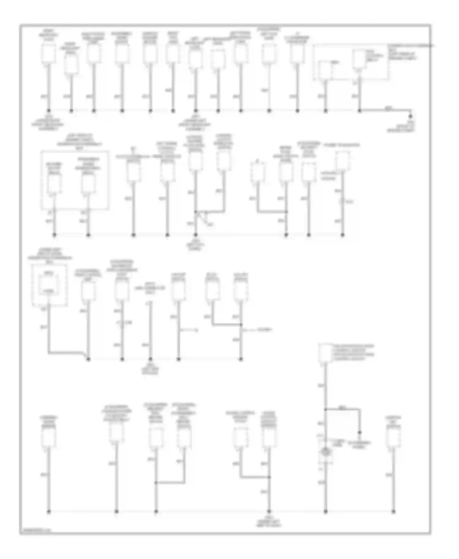Civic Honda IX (2011-2015): Ground distribution circuit, except hybrid (2 of 5)