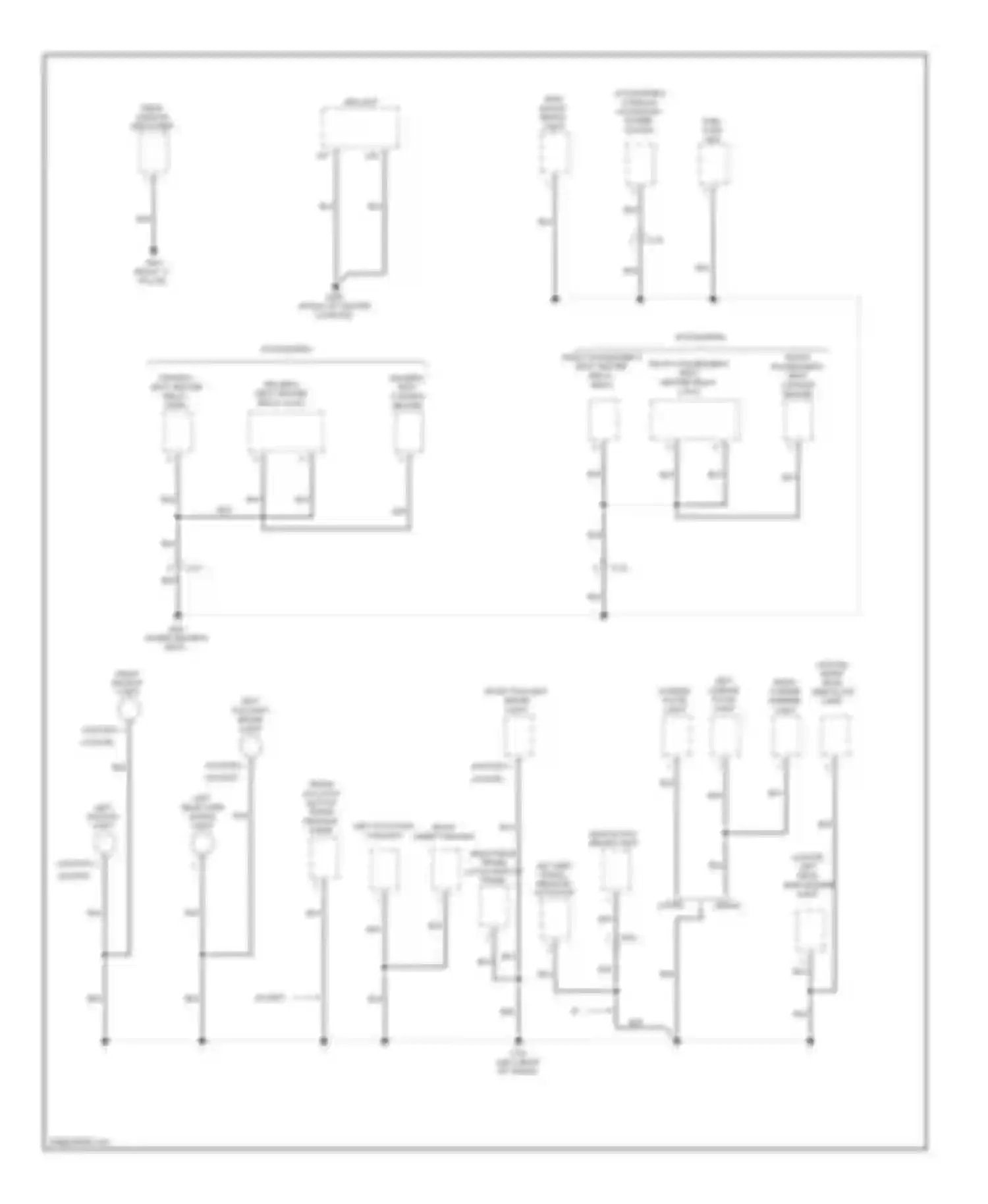 Civic Honda IX (2011-2015): Ground distribution circuit, except hybrid (4 of 5)