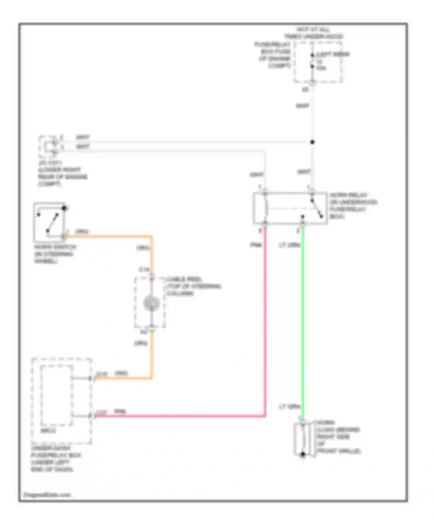 Civic Honda IX (2011-2015): Horn circuit, hybrid