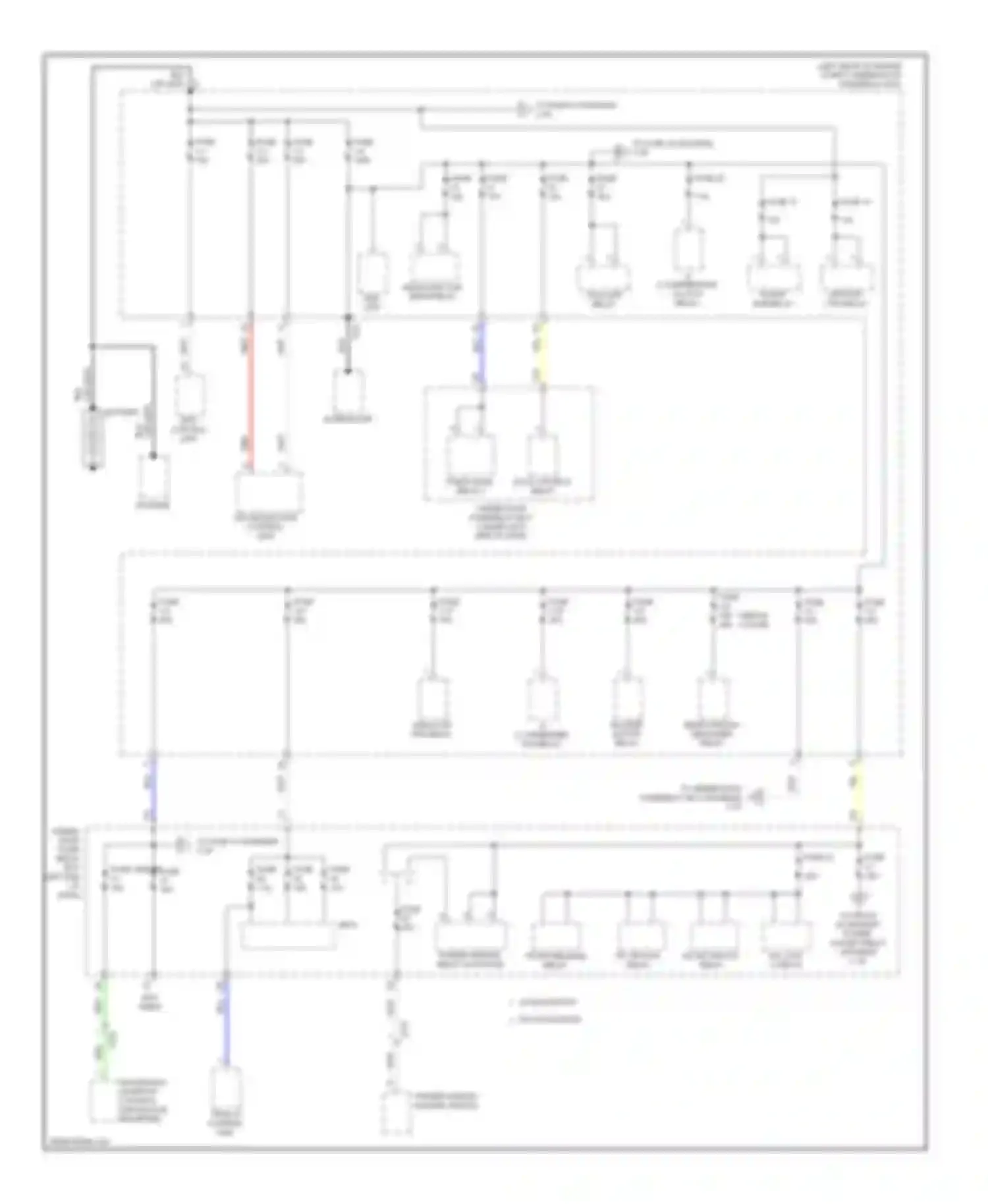 Civic Honda IX (2011-2015): Power distribution circuit, except hybrid (1 of 5)