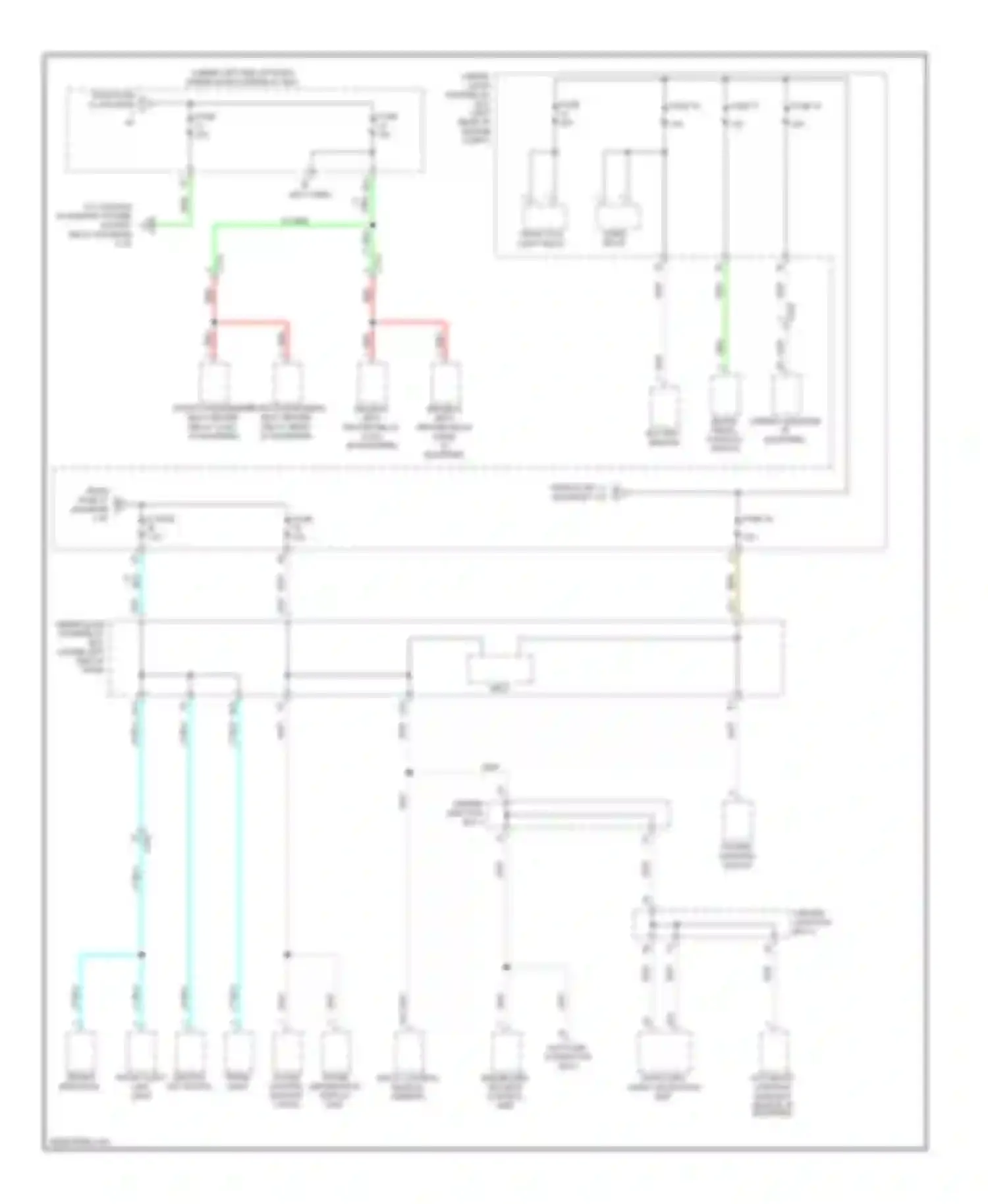 Civic Honda IX (2011-2015): Power distribution circuit, except hybrid (2 of 5)