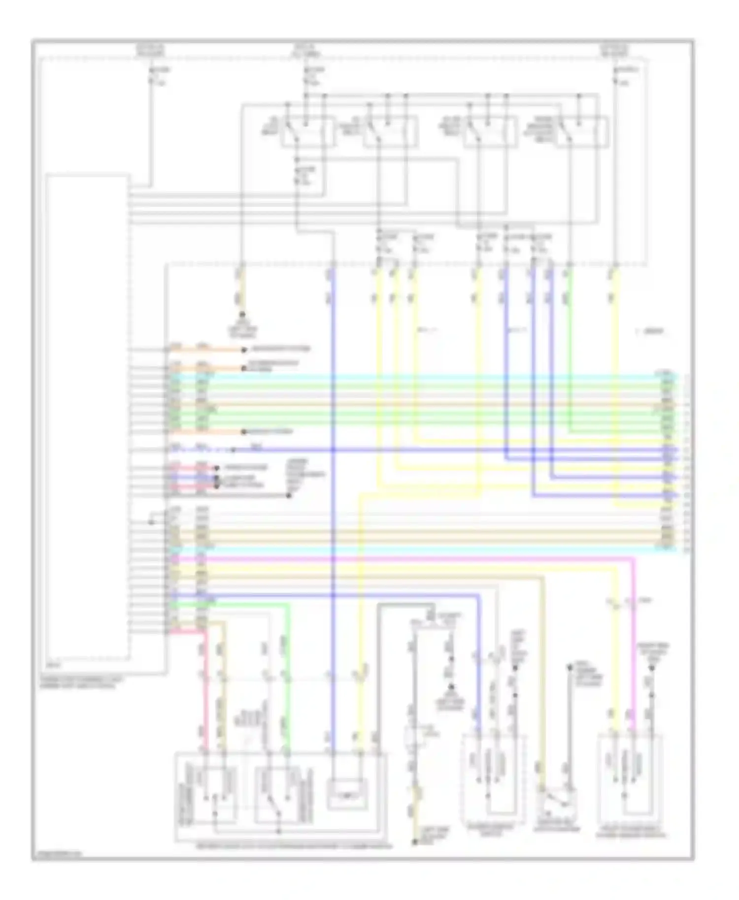 Civic Honda IX (2011-2015): Power door locks circuit, except hybrid (1 of 2)