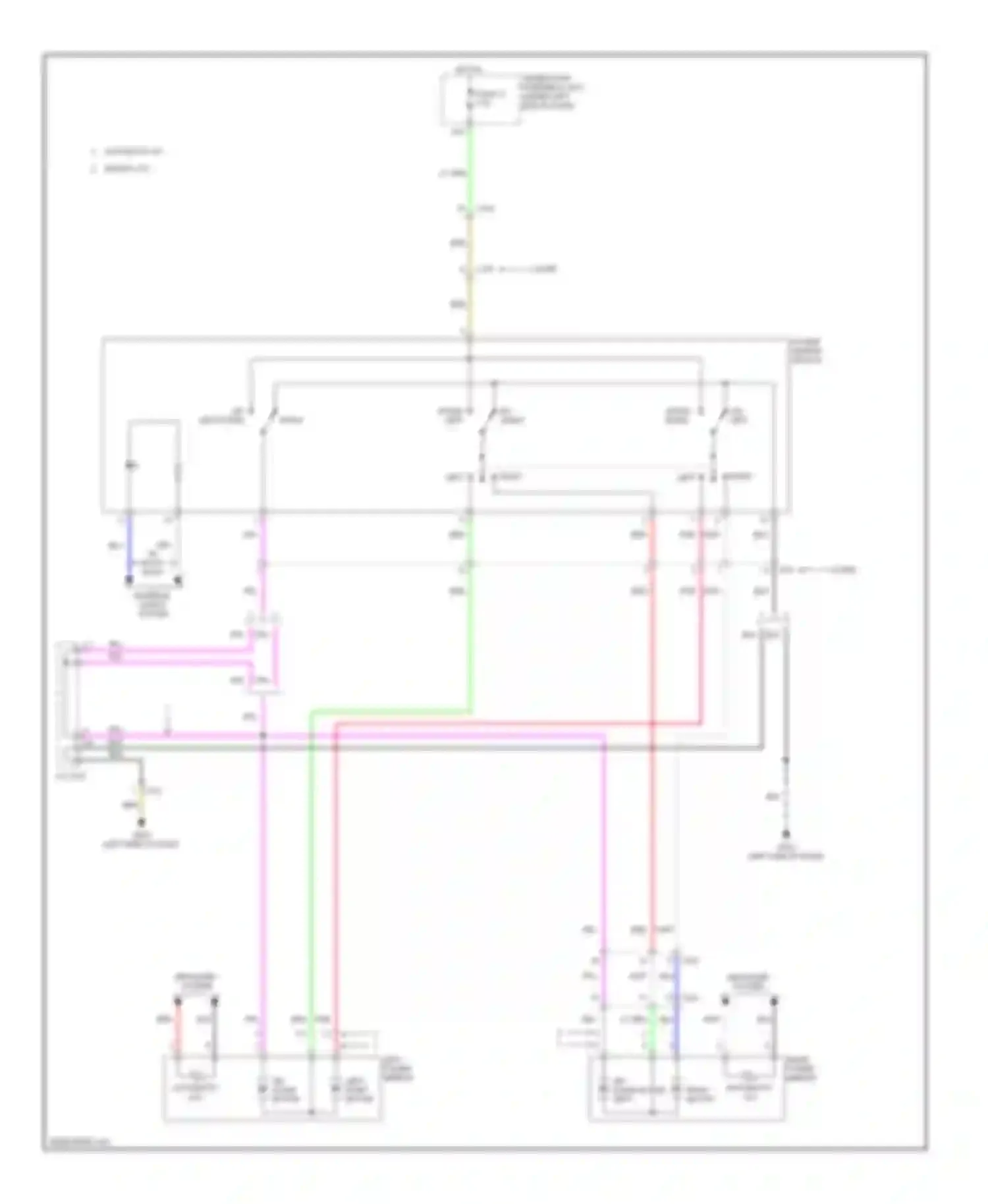 Civic Honda IX (2011-2015): Power mirrors circuit, except hybrid