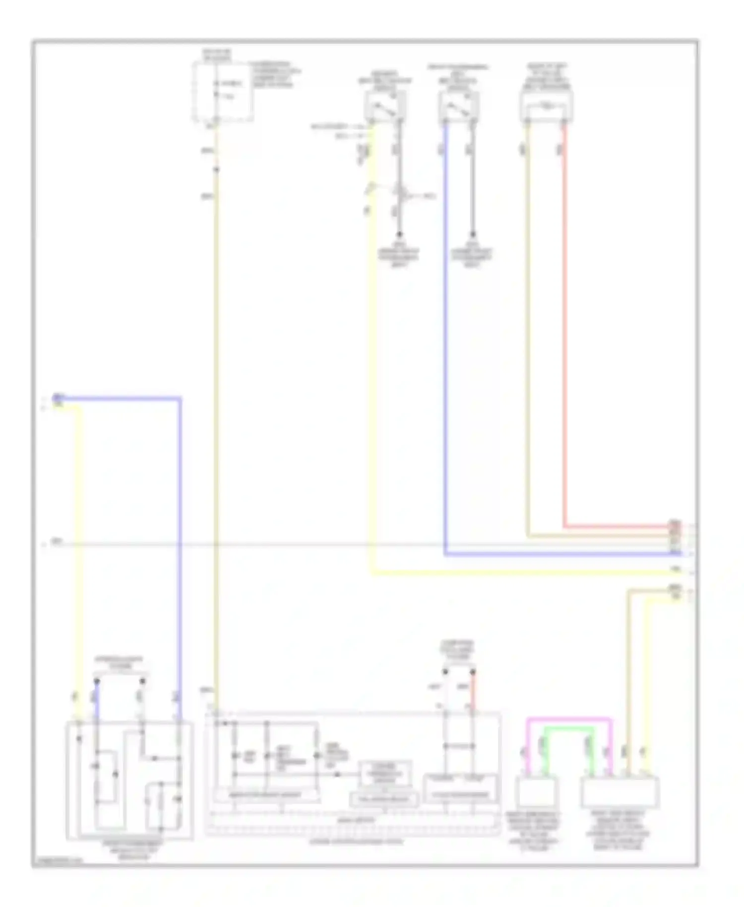 Civic Honda IX (2011-2015): Supplemental restraints circuit, except hybrid (3 of 4)