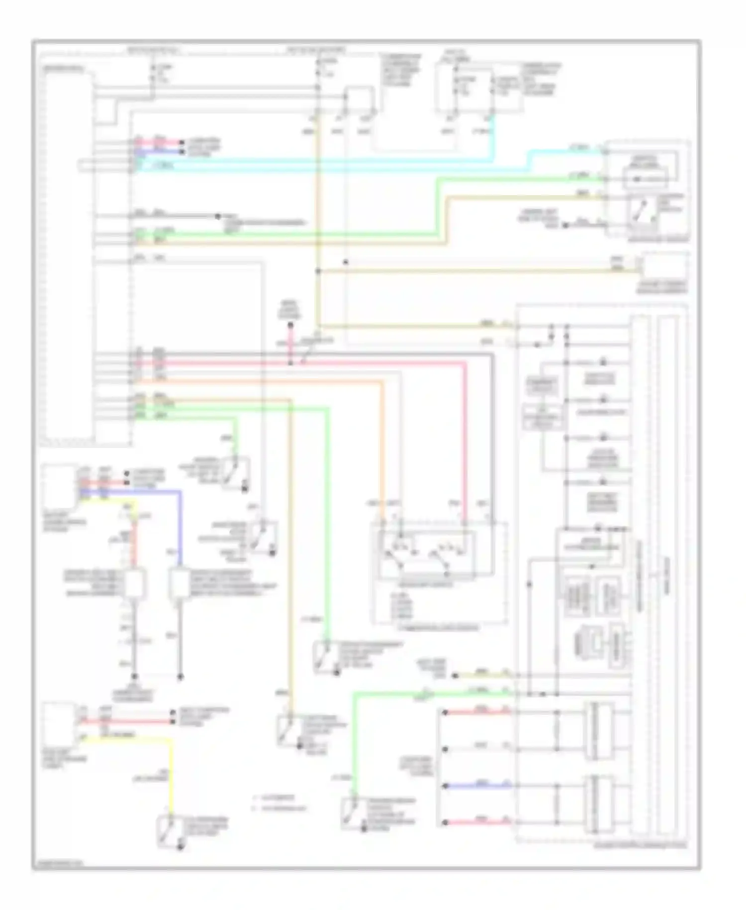 Civic Honda IX (2011-2015): Chime circuit, except hybrid