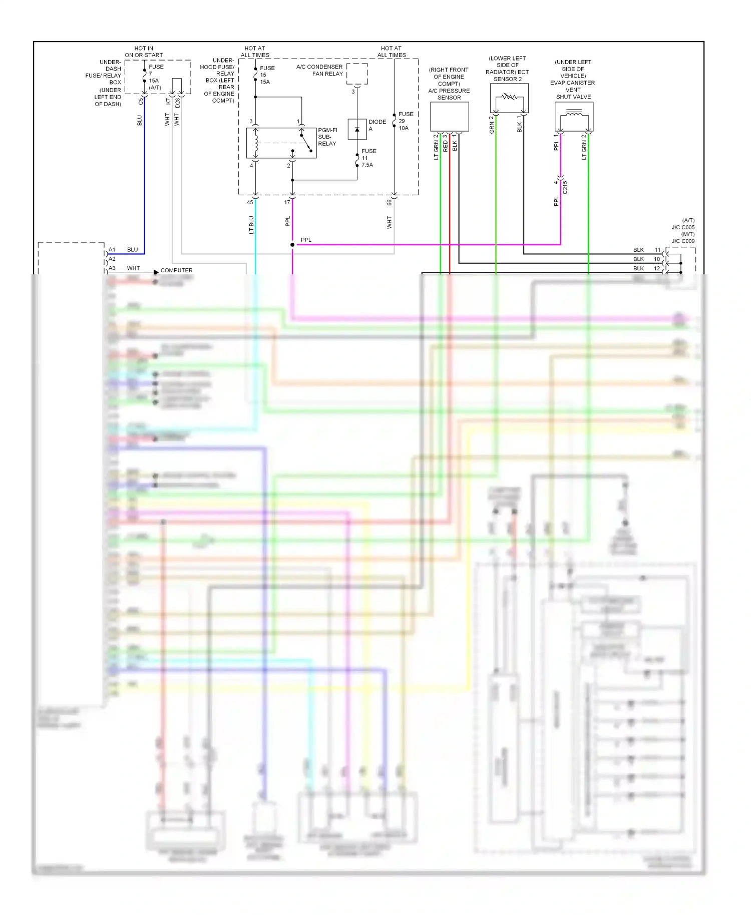 Wiring diagram app sensor b for Honda Civic IX (2011-2015) (6 of 7)