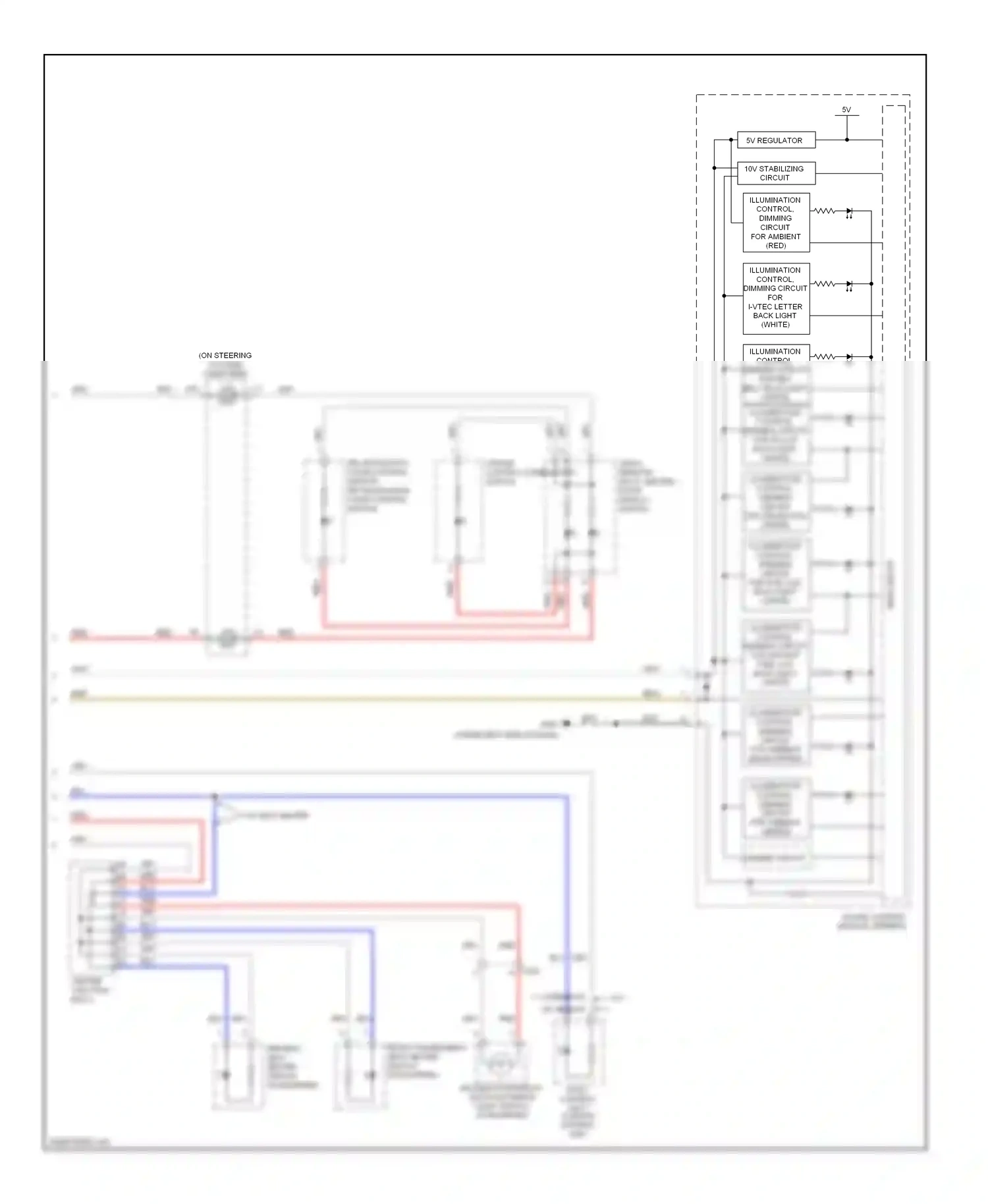 Wiring diagram audio remote/ multi- inform- ation display switch for Honda Civic IX (2011-2015) (1 of 1)