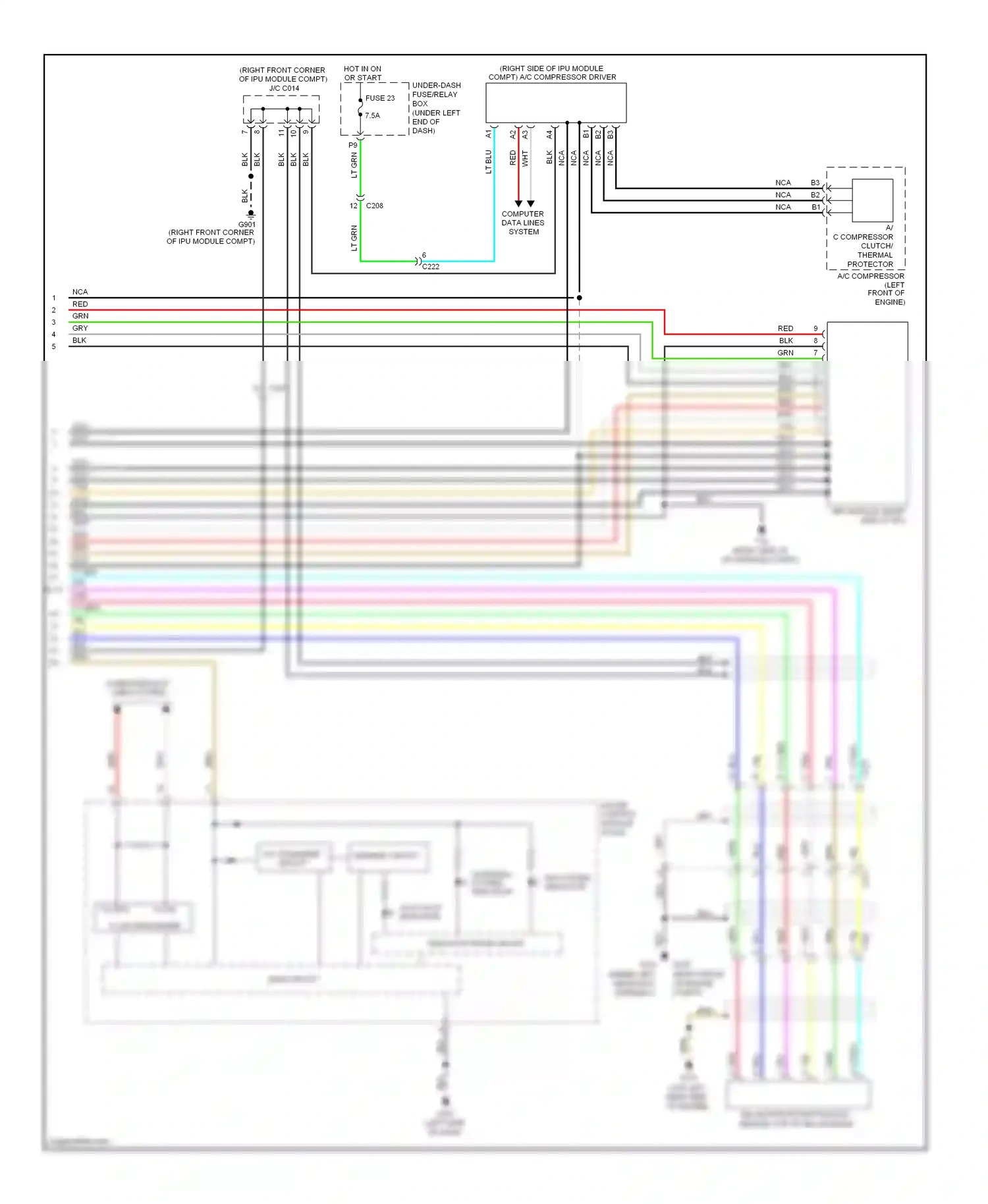 Wiring diagram auto stop indicator for Honda Civic IX (2011-2015) (1 of 1)