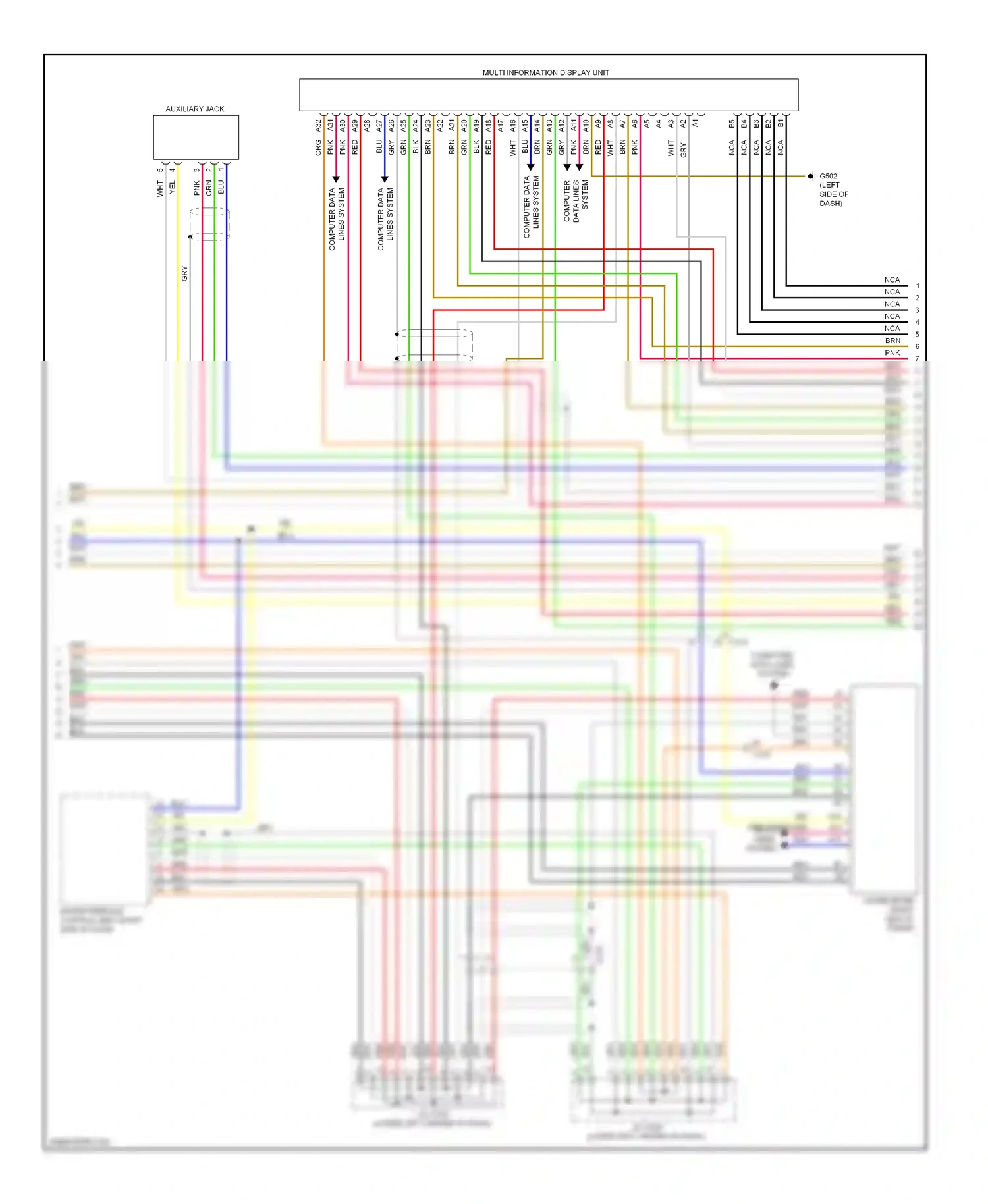 Wiring diagram auxiliary jack for Honda Civic IX (2011-2015) (1 of 3)