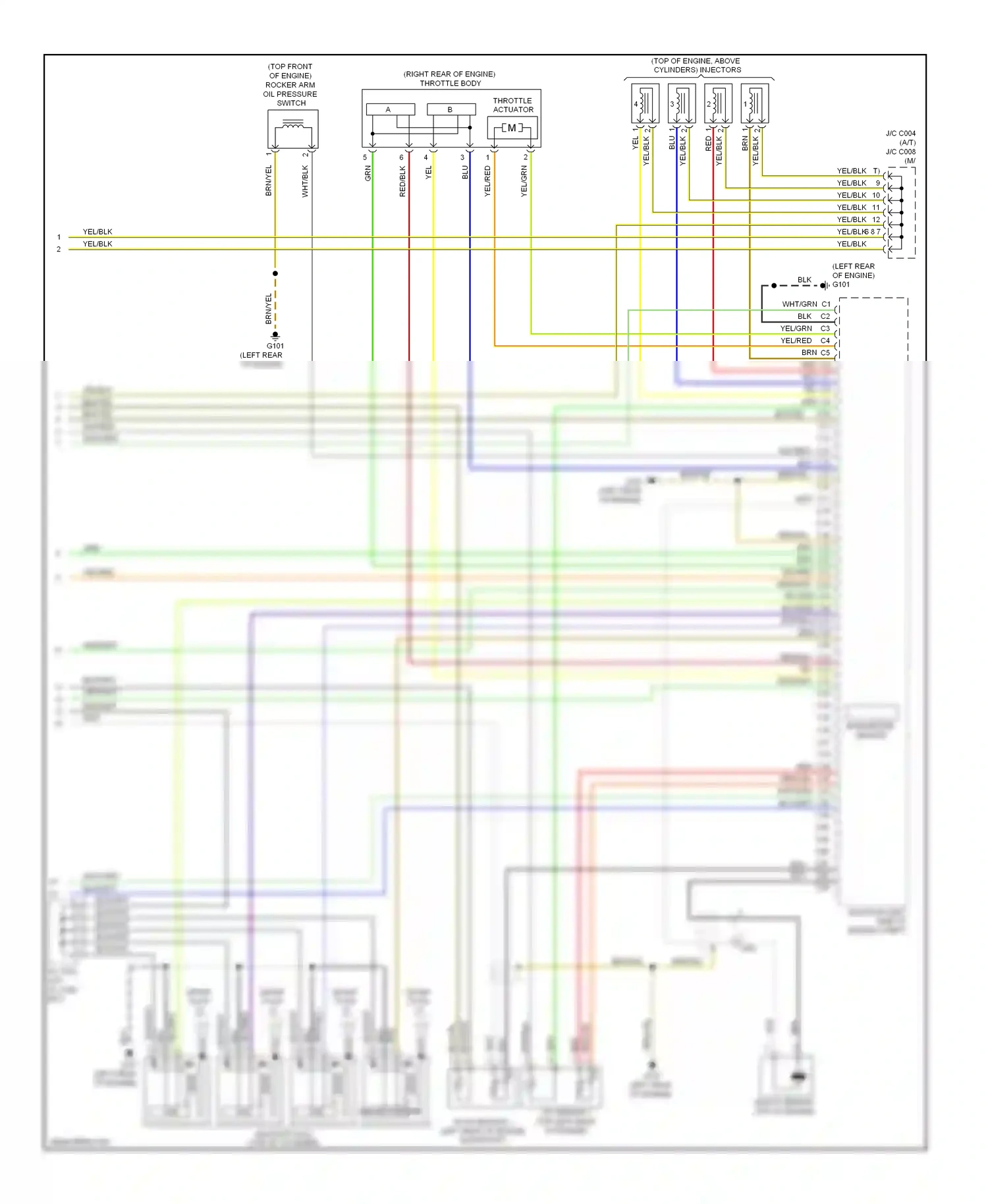 Wiring diagram blk/yel for Honda Civic IX (2011-2015) (9 of 9)