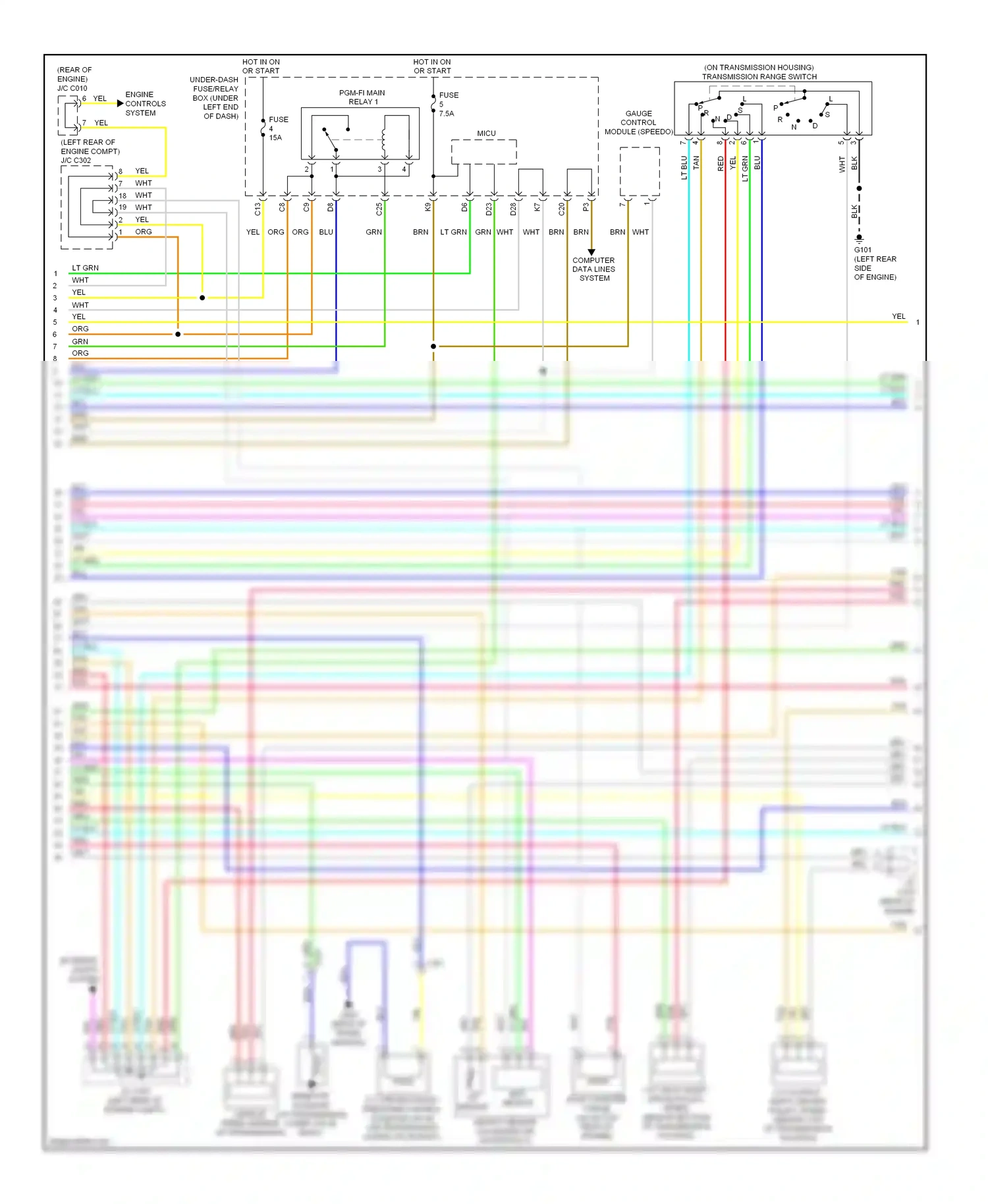 Wiring diagram blu for Honda Civic IX (2011-2015) (147 of 153)
