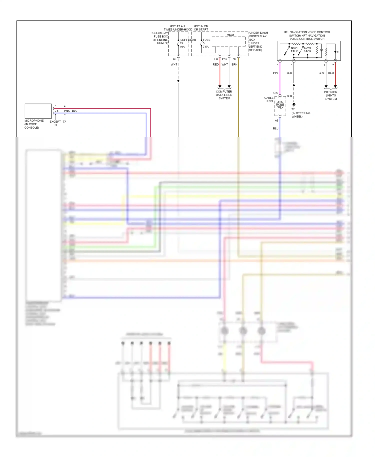 Wiring diagram cable reel for Honda Civic IX (2011-2015) (3 of 3)