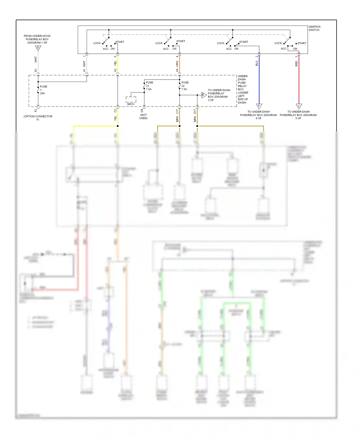 Wiring diagram clutch interlock switch for Honda Civic IX (2011-2015) (1 of 1)