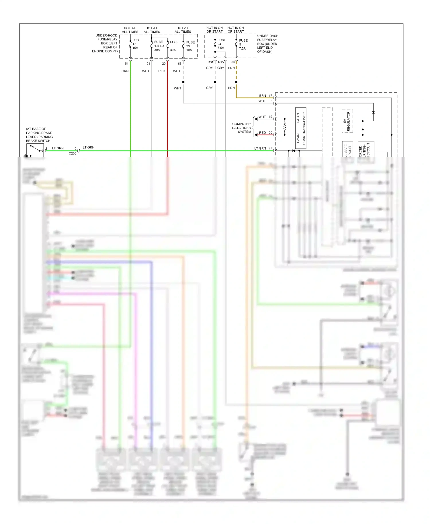 Wiring diagram computer data lines system for Honda Civic IX (2011-2015) (91 of 101)