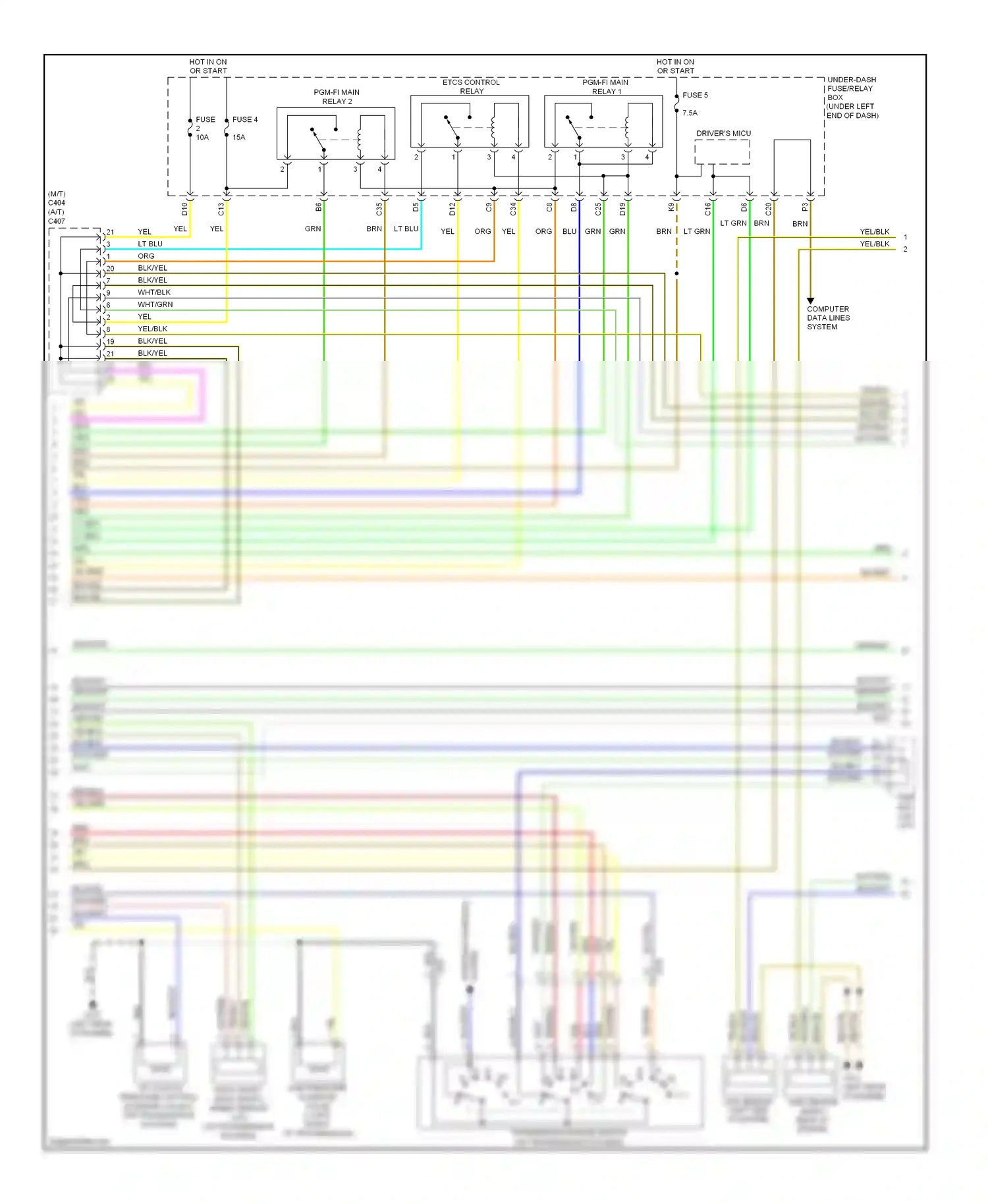 Wiring diagram computer data lines system for Honda Civic IX (2011-2015) (38 of 101)