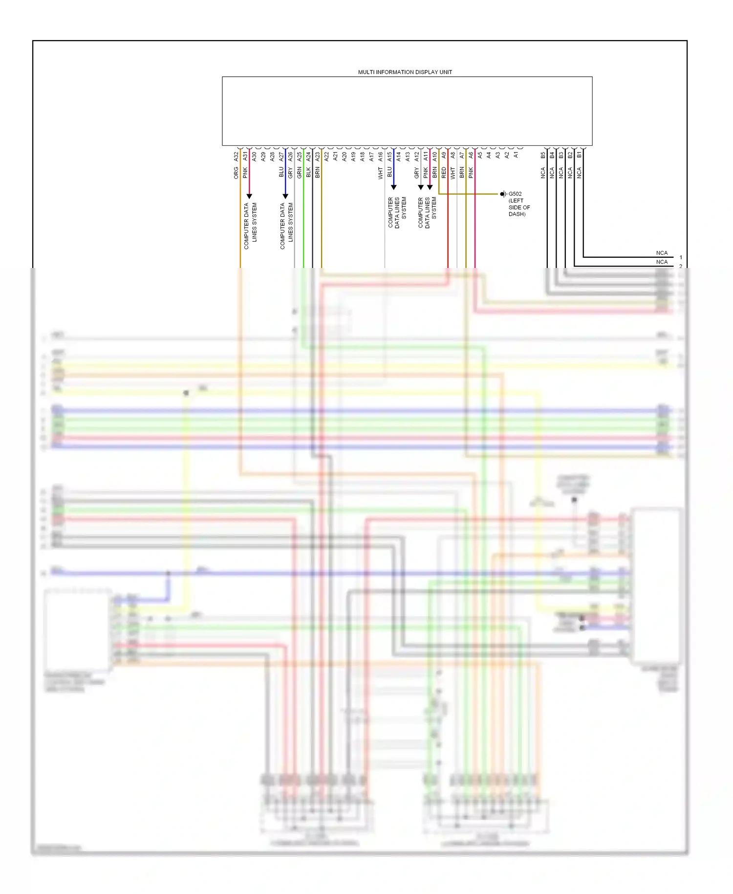 Honda Civic IX (2011-2015) computer wiring diagram  (1 of 4)