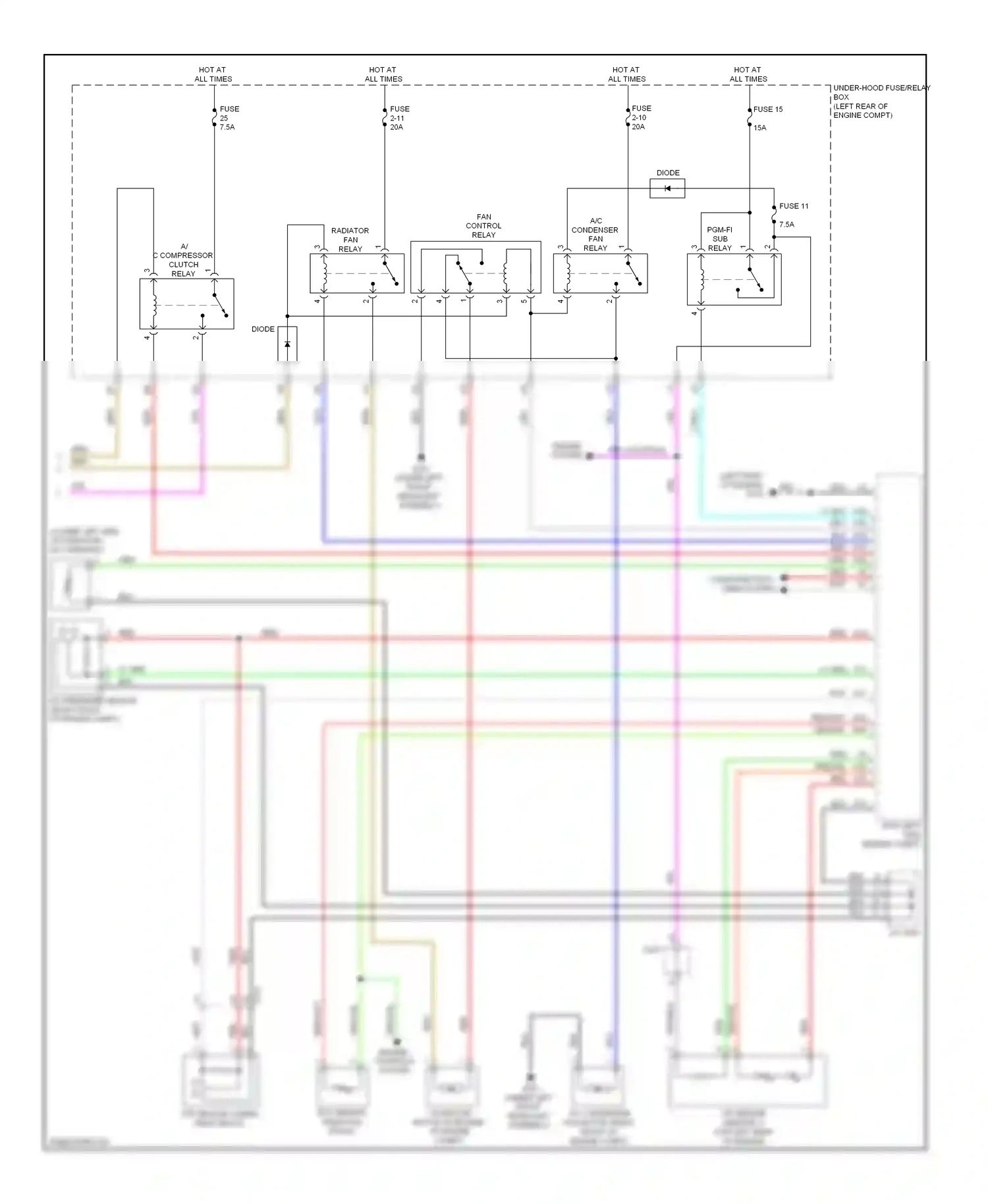 Wiring diagram diode b for Honda Civic IX (2011-2015) (1 of 3)