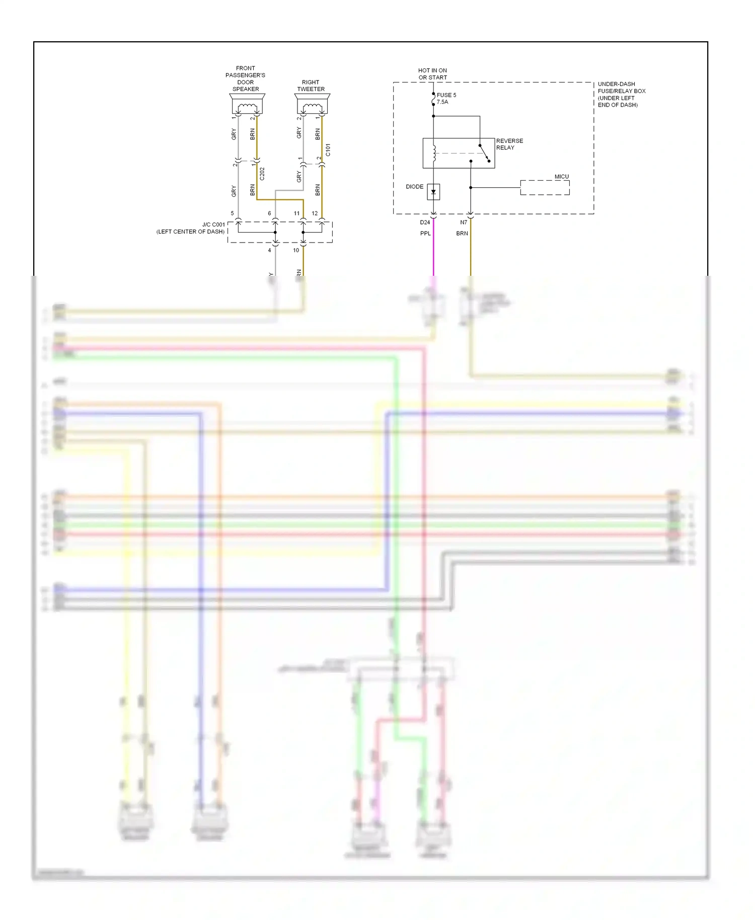Wiring diagram diode d for Honda Civic IX (2011-2015) (2 of 2)