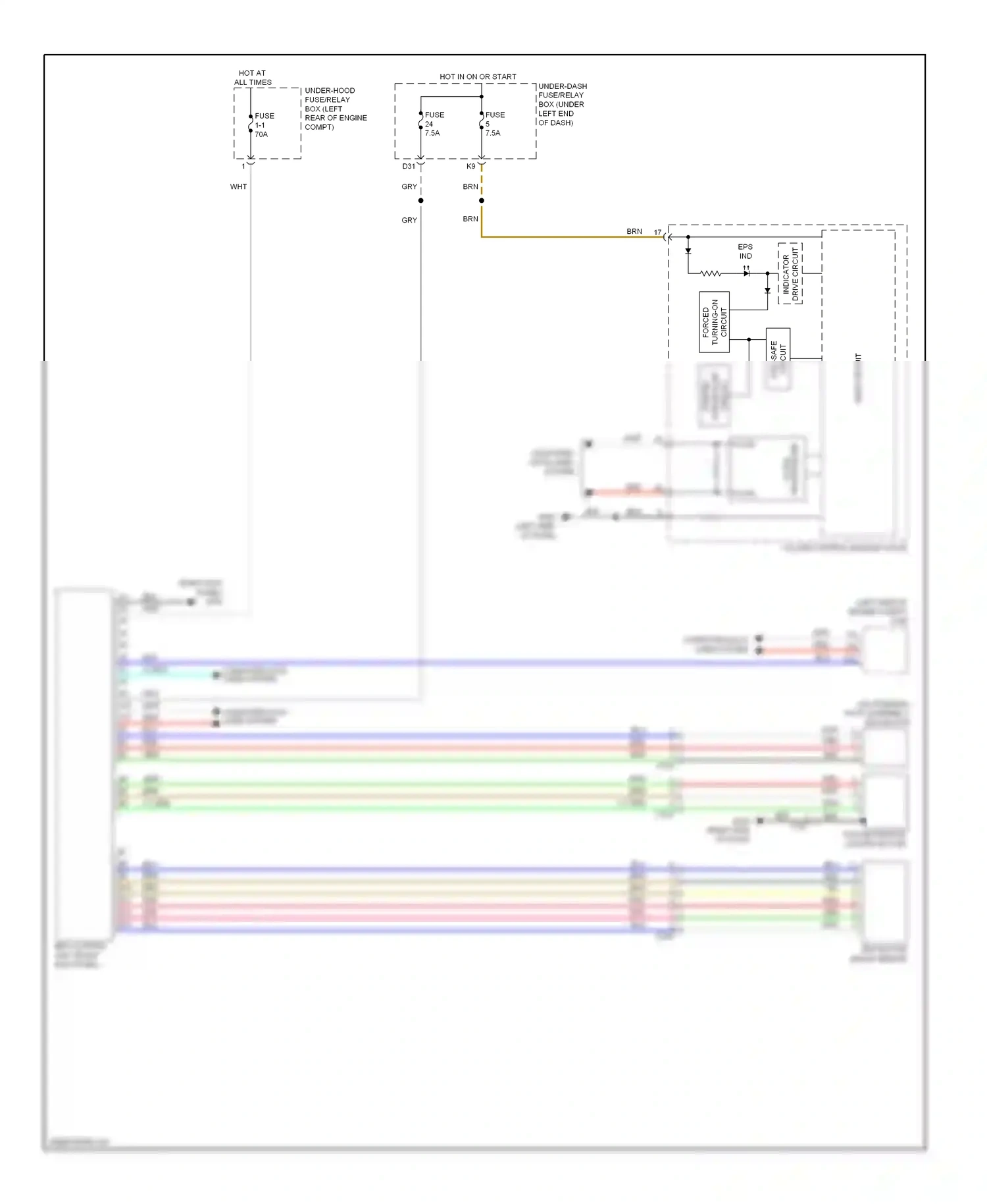Wiring diagram eps motor angle sensor for Honda Civic IX (2011-2015) (1 of 1)