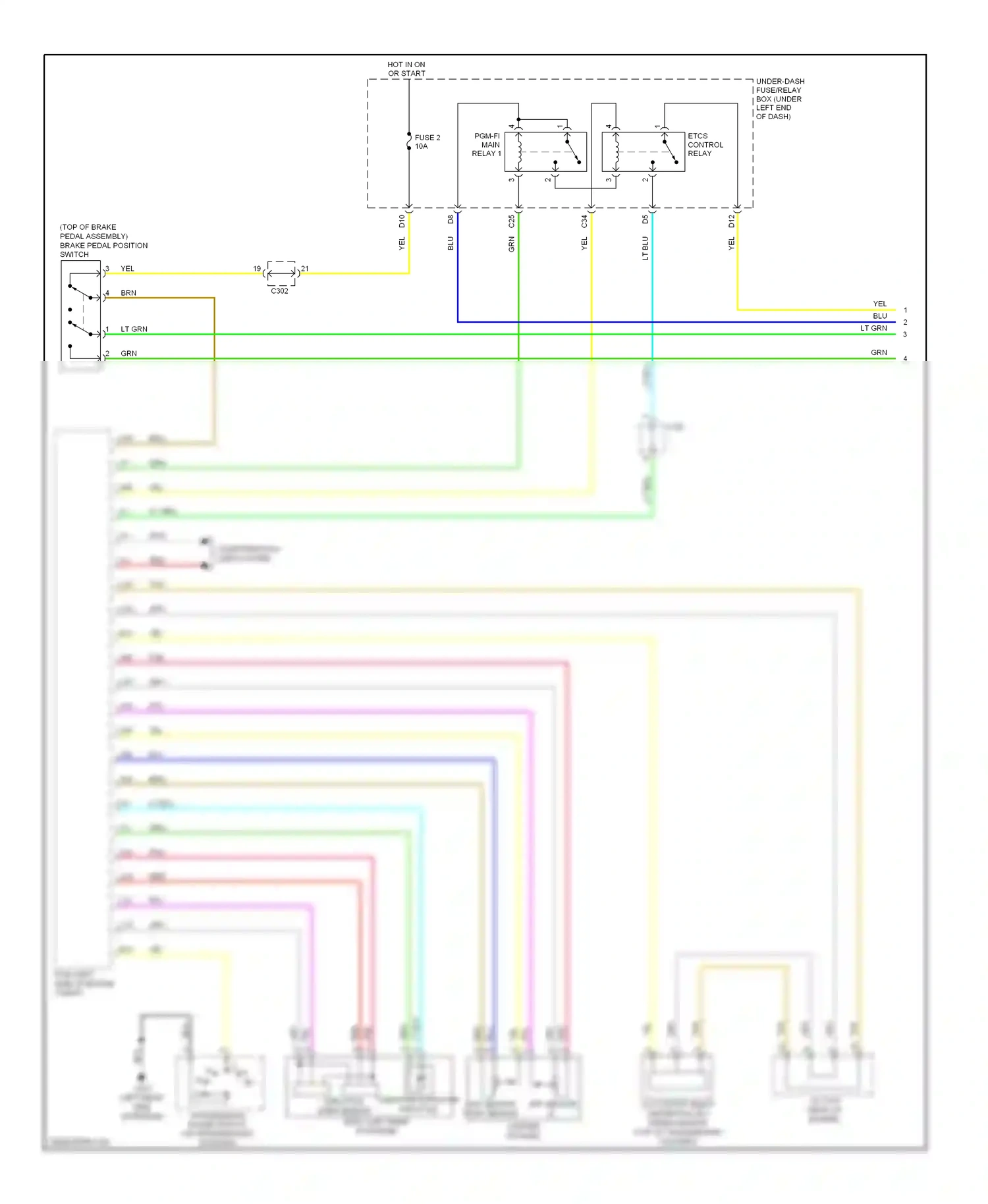 Wiring diagram fuse 2 for Honda Civic IX (2011-2015) (2 of 5)