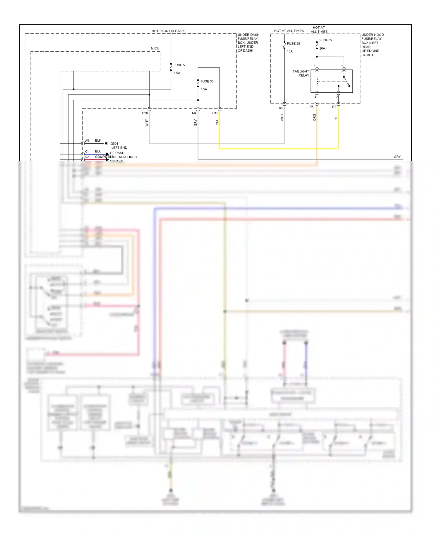 Wiring diagram fuse 29 for Honda Civic IX (2011-2015) (6 of 14)