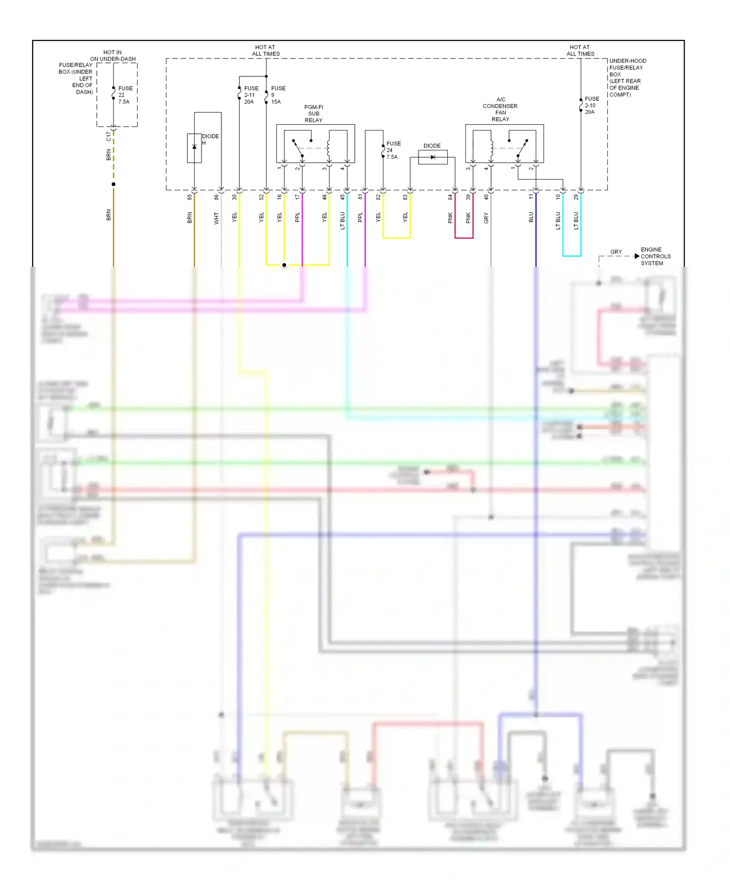 Wiring diagram grn for Honda Civic IX (2011-2015) (24 of 143)