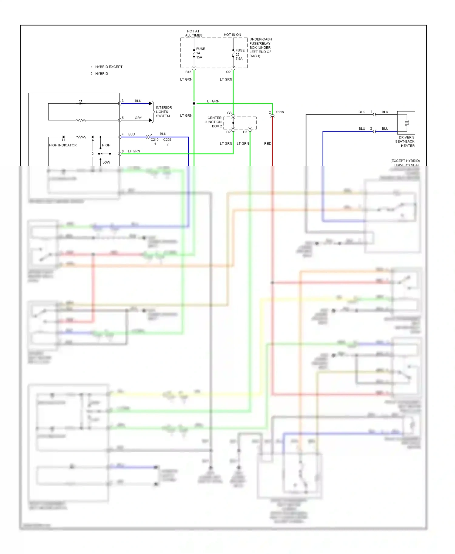 Wiring diagram grn for Honda Civic IX (2011-2015) (107 of 143)