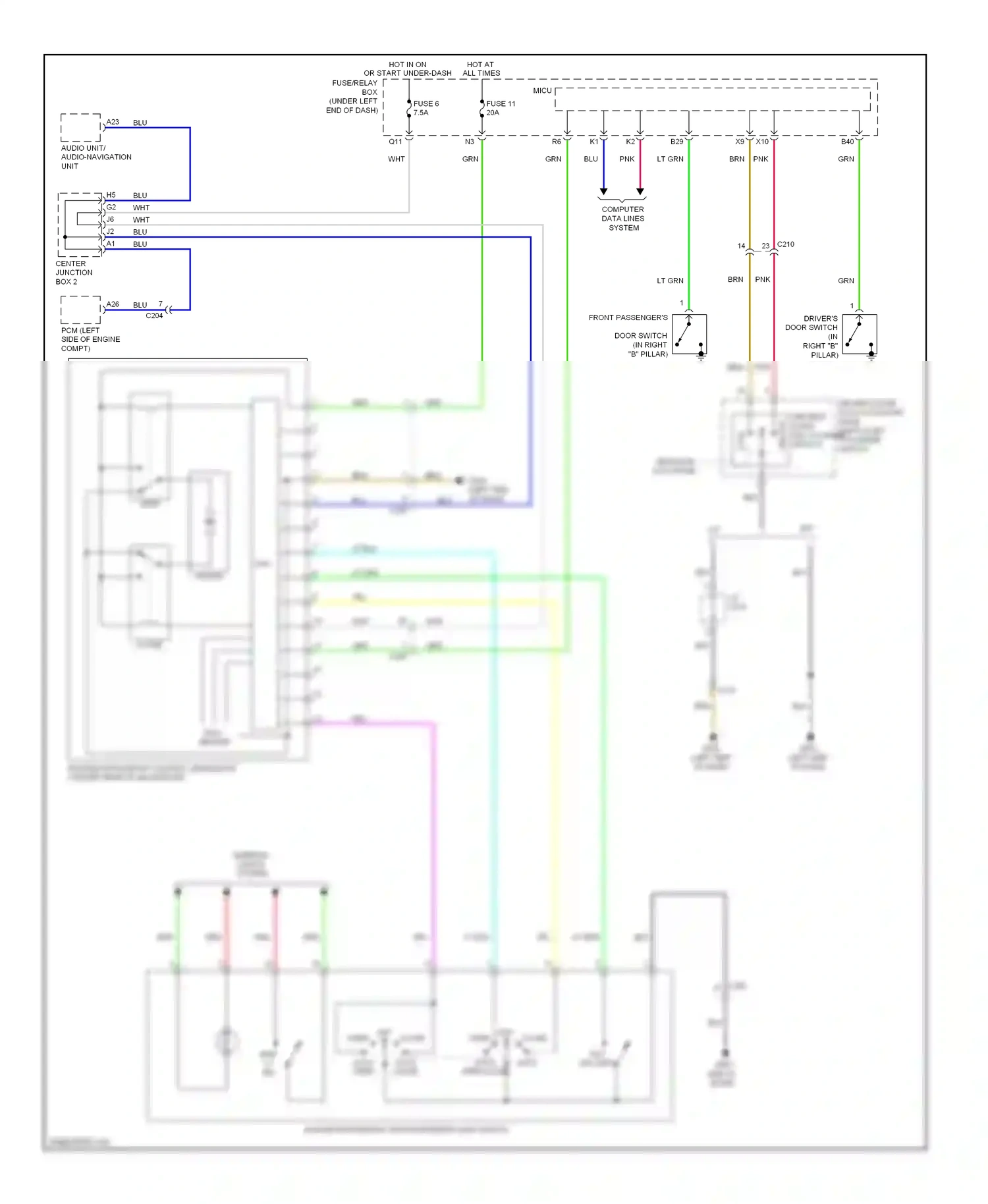 Wiring diagram grn for Honda Civic IX (2011-2015) (108 of 143)