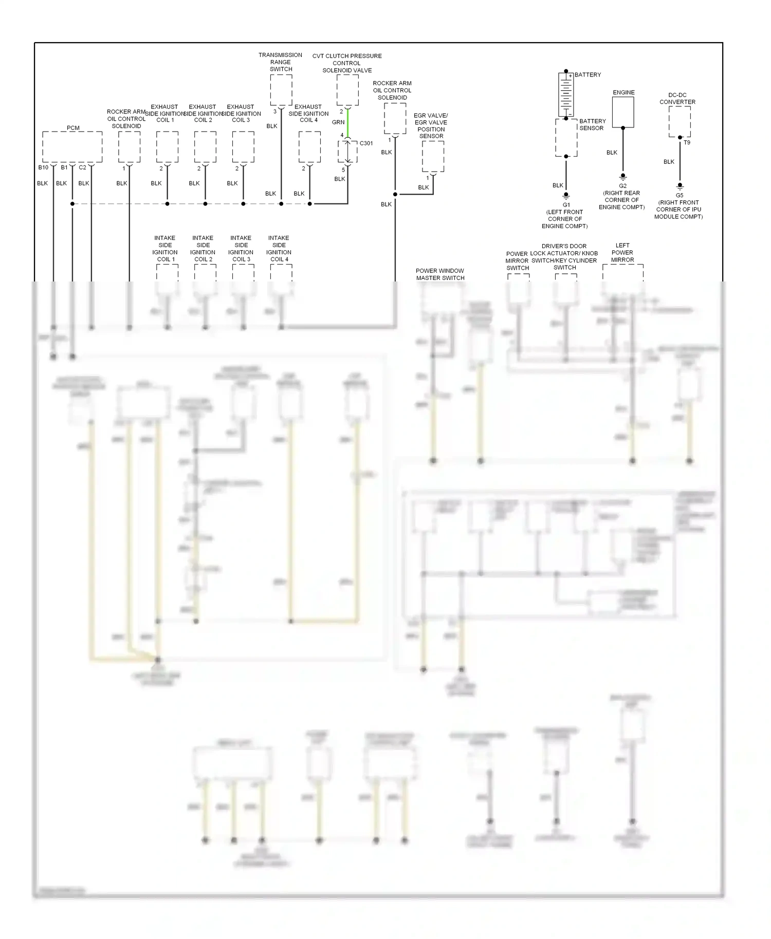 Wiring diagram intake side ignition coil 2 for Honda Civic IX (2011-2015) (1 of 1)