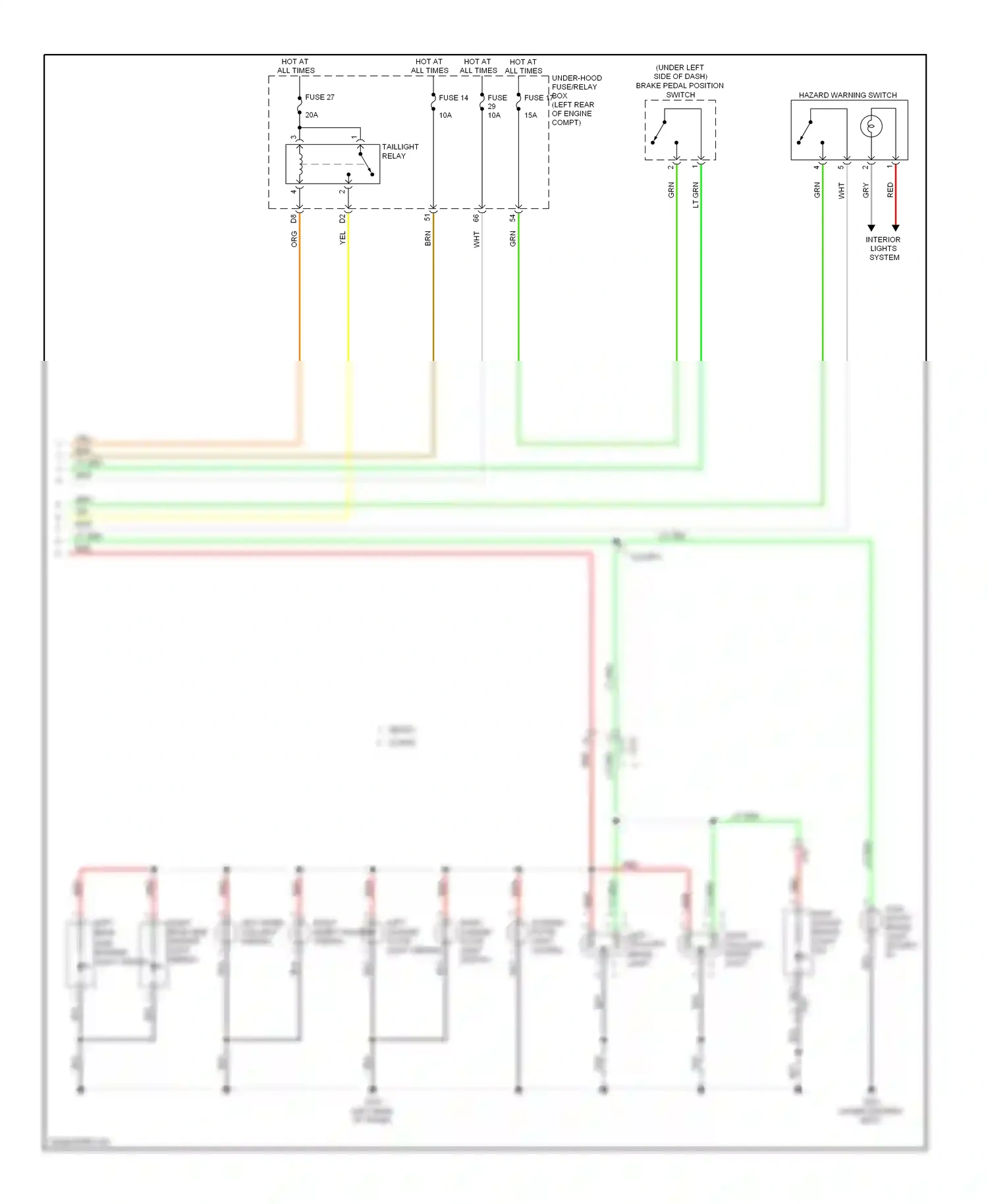 Wiring diagram left rear for Honda Civic IX (2011-2015) (1 of 5)