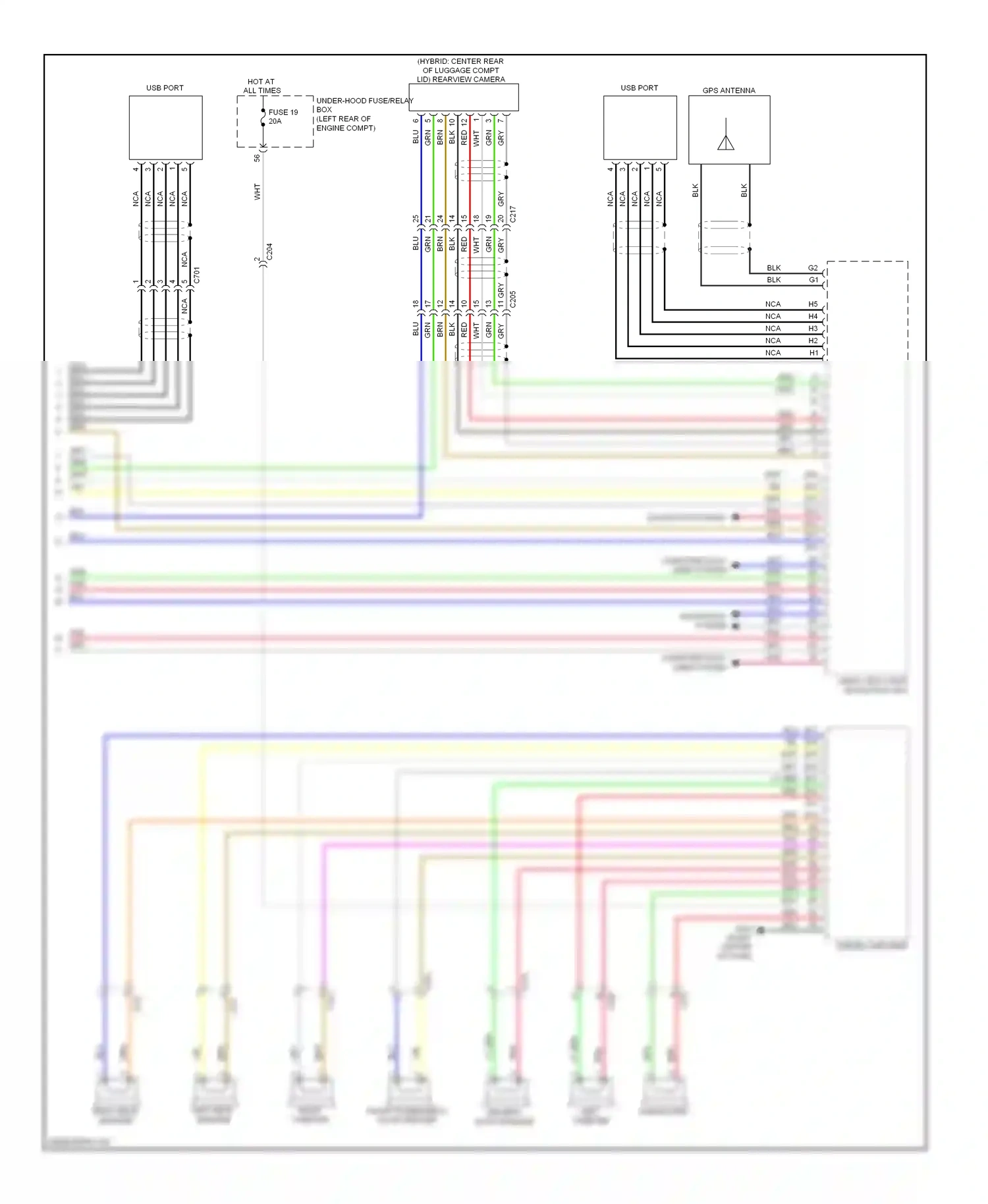 Wiring diagram left tweeter for Honda Civic IX (2011-2015) (6 of 7)