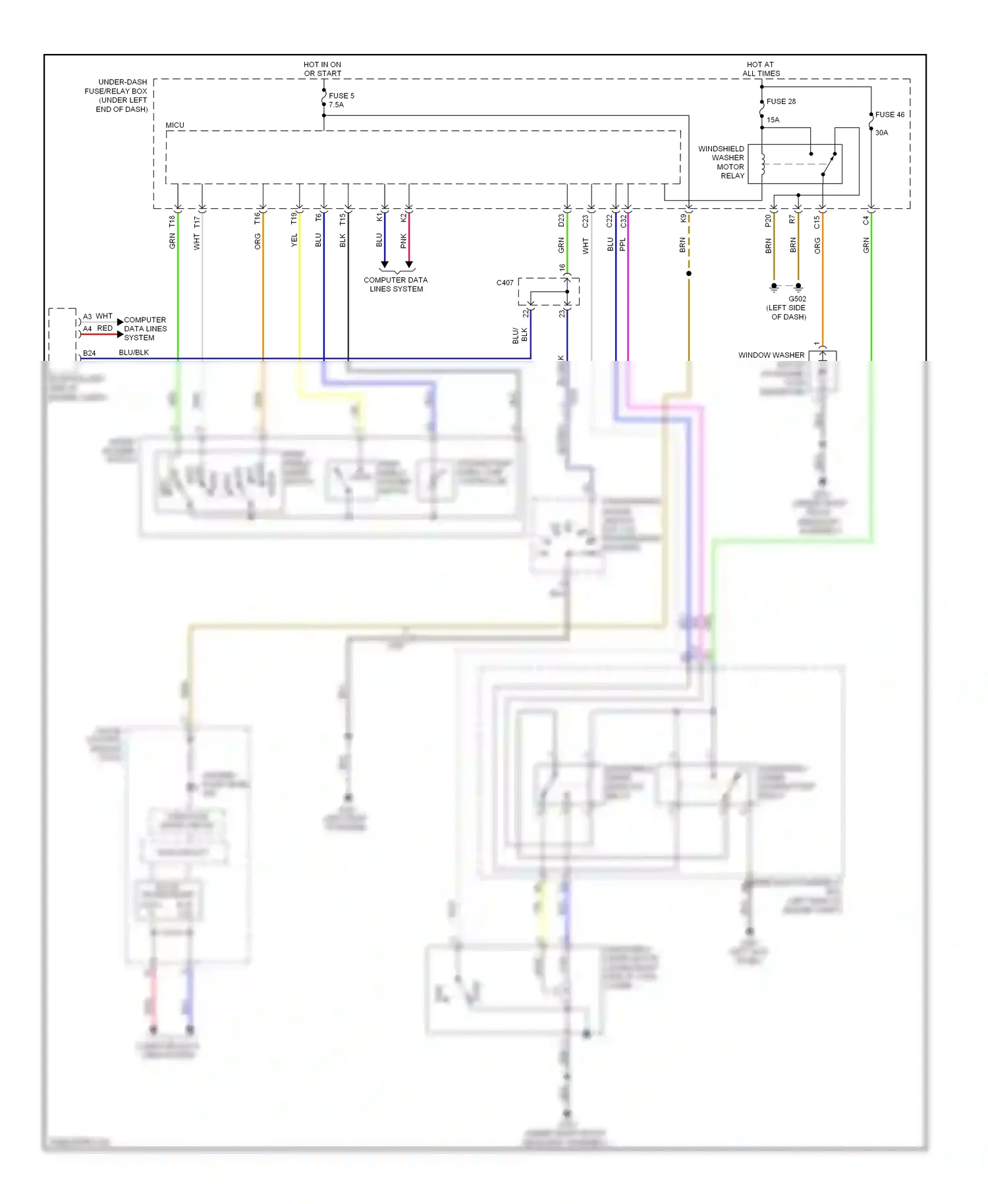 Wiring diagram main circuit for Honda Civic IX (2011-2015) (43 of 43)