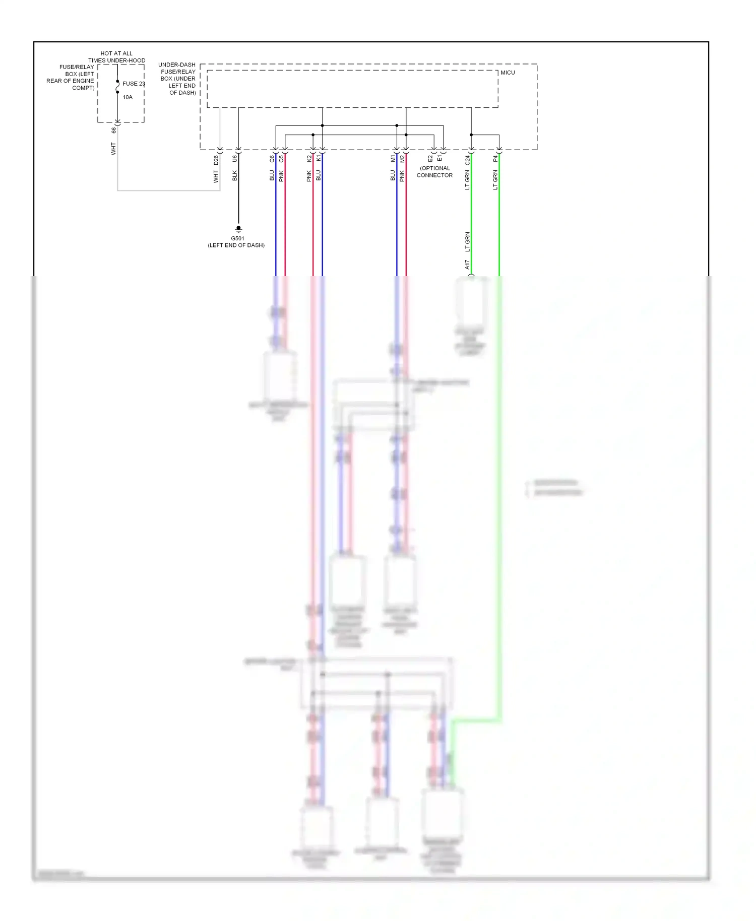 Wiring diagram multi information display unit for Honda Civic IX (2011-2015) (2 of 18)