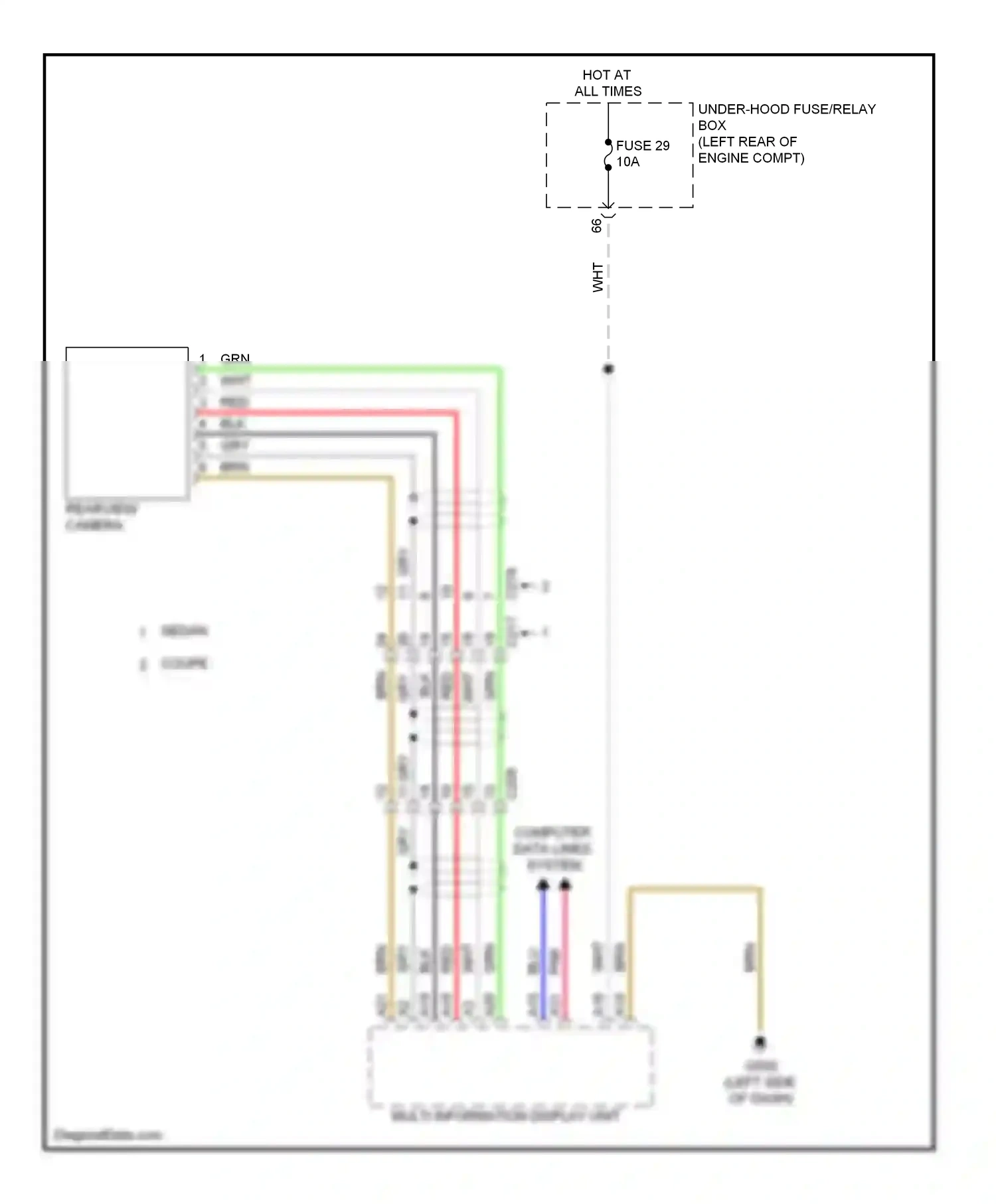 Wiring diagram multi information display unit for Honda Civic IX (2011-2015) (17 of 18)