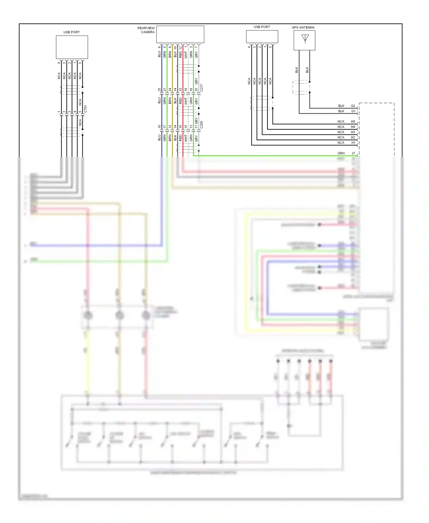 Wiring diagram navigation system for Honda Civic IX (2011-2015) (2 of 14)
